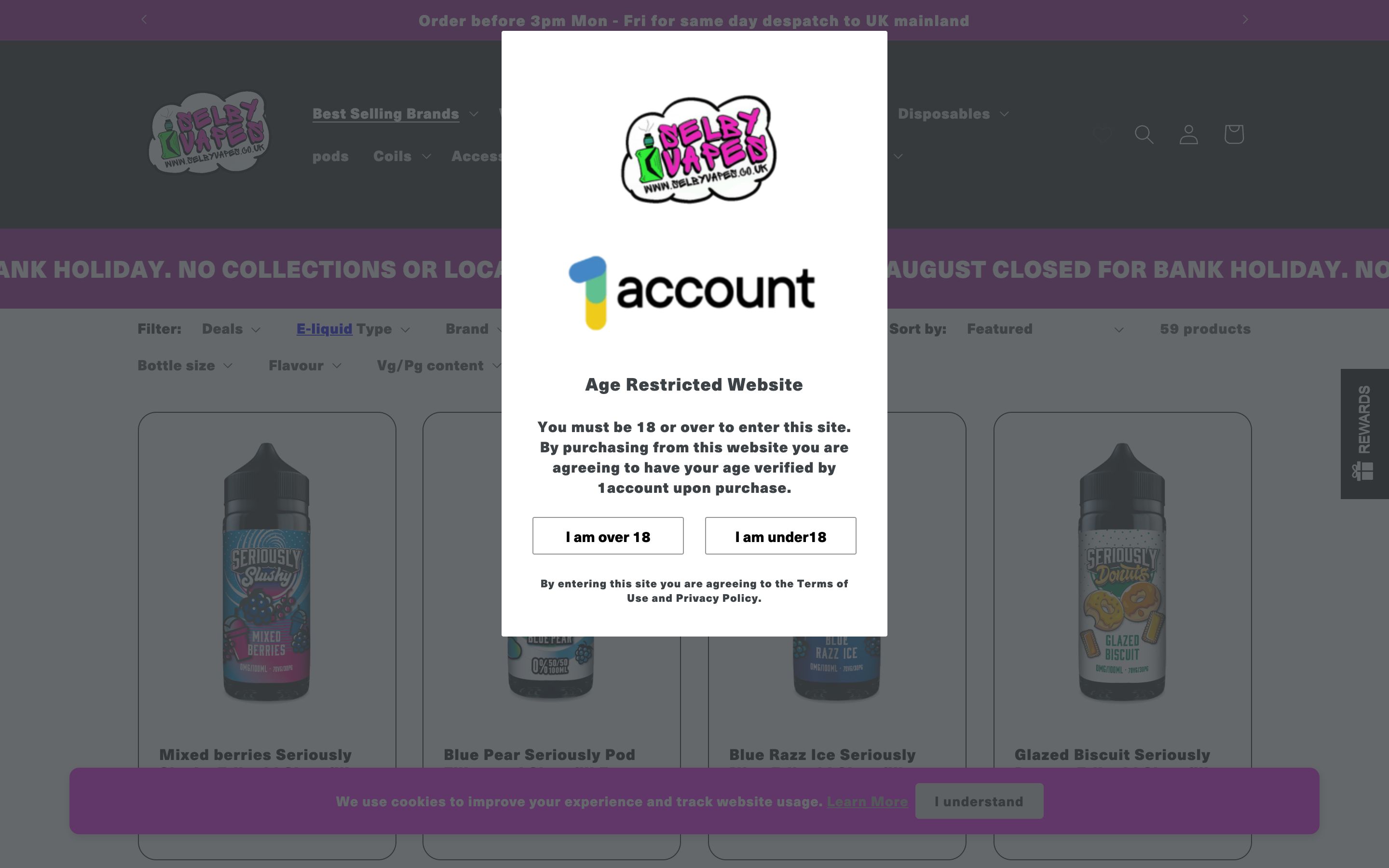 CONVERSION RATE OPTIMIZATION: Selby Vapes screenshot