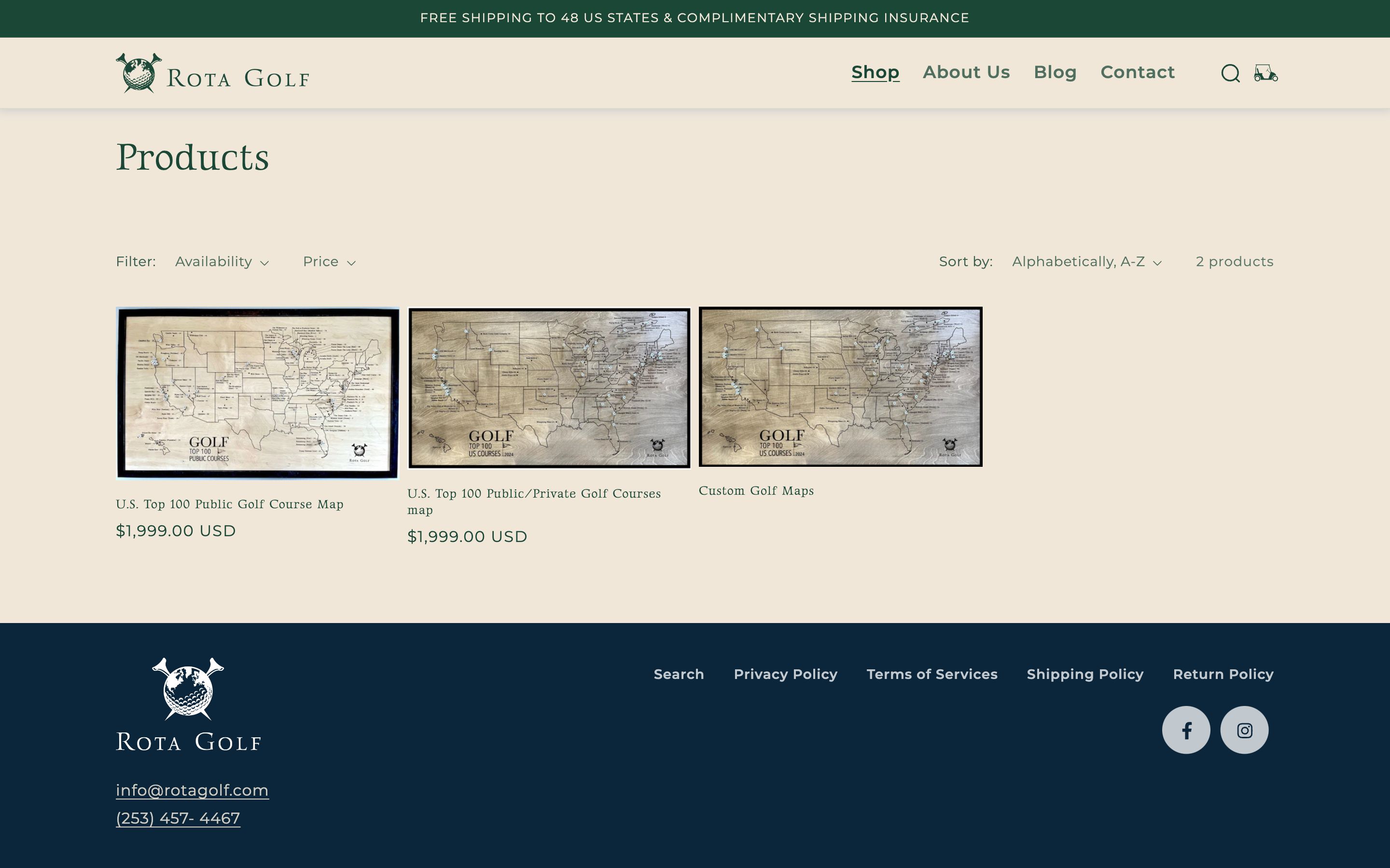 Golf Courses site  screenshot 2