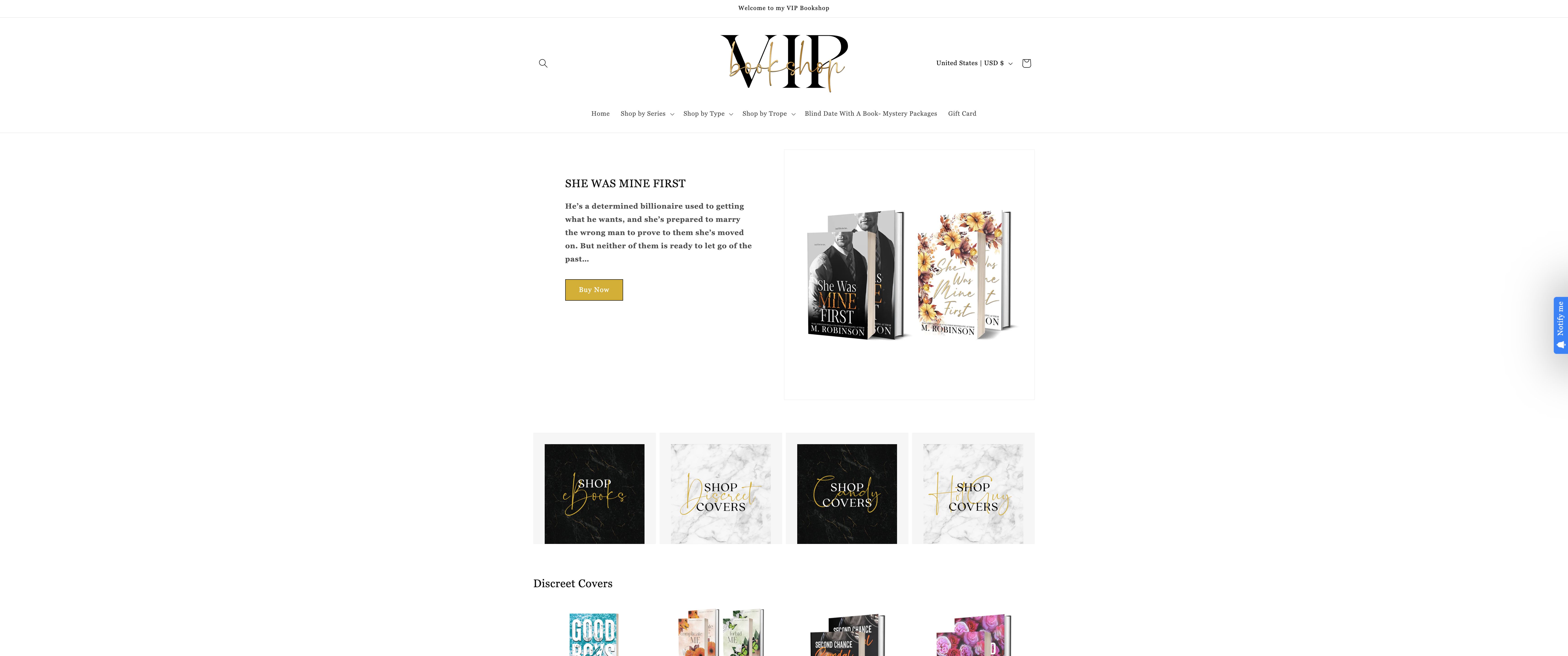 Shopify Store Development for Author M. Robinson