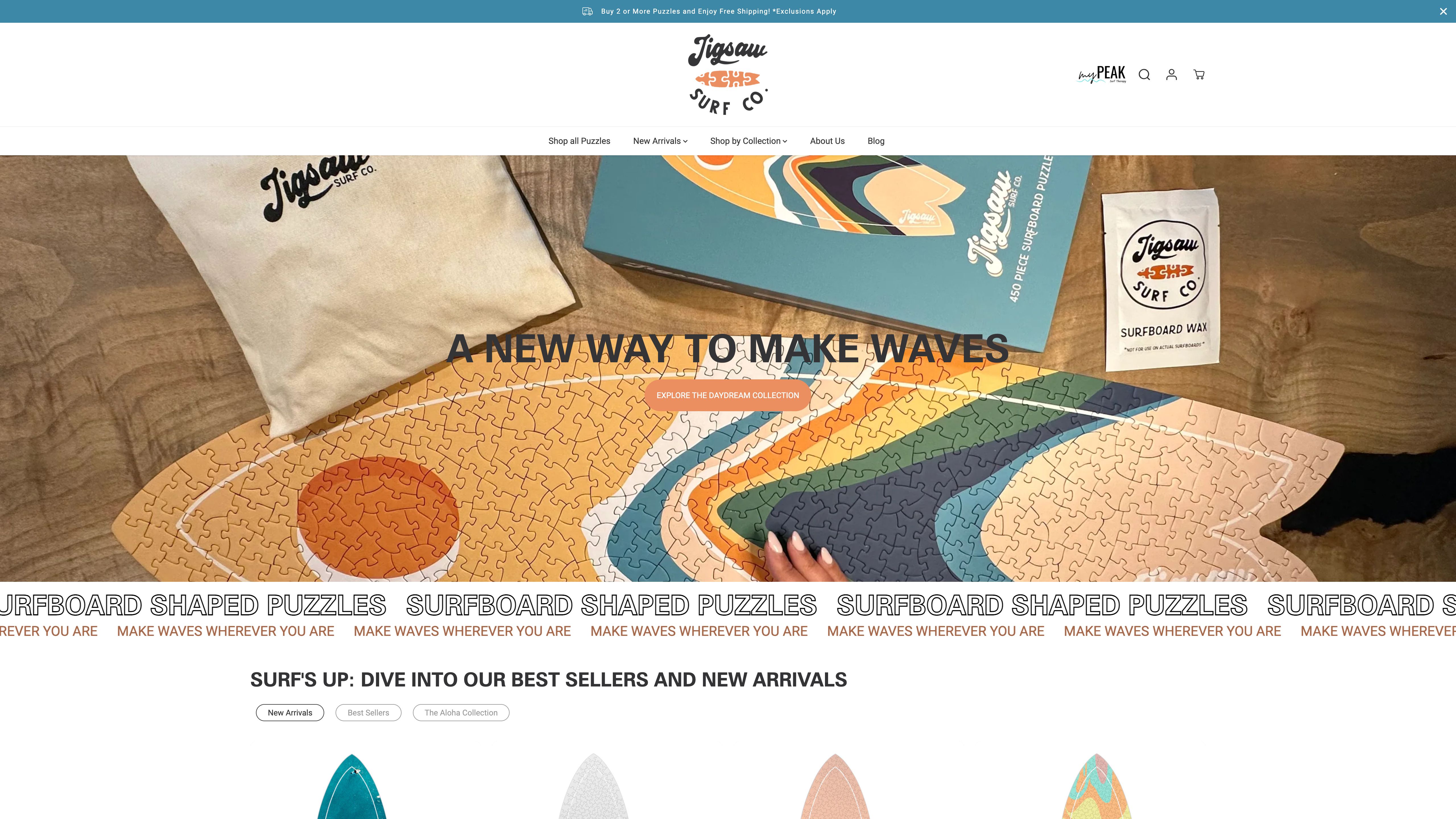Jigsaw Surf Co Shopify Set Up screenshot 5