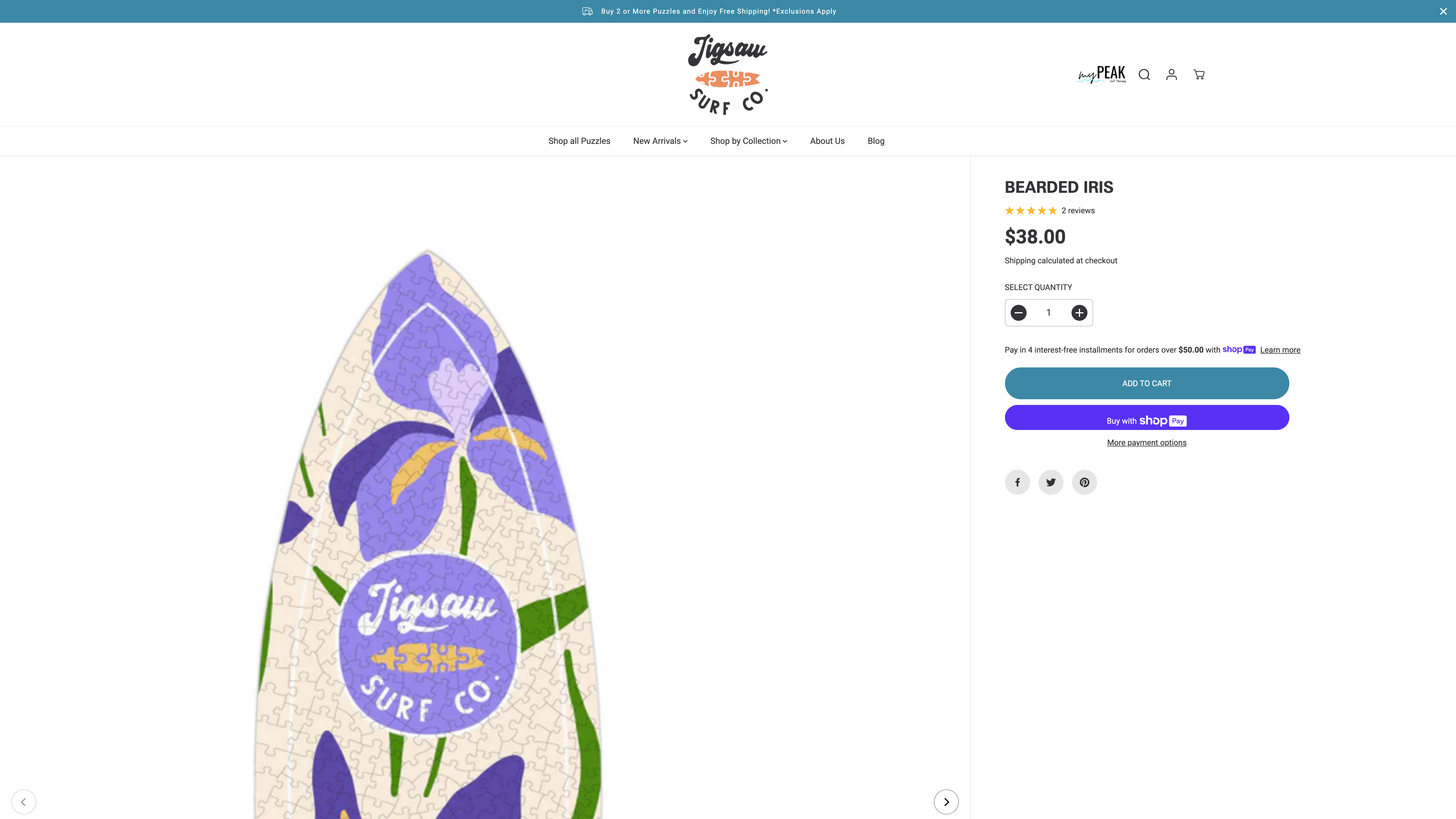 Jigsaw Surf Co Shopify Set Up screenshot 3
