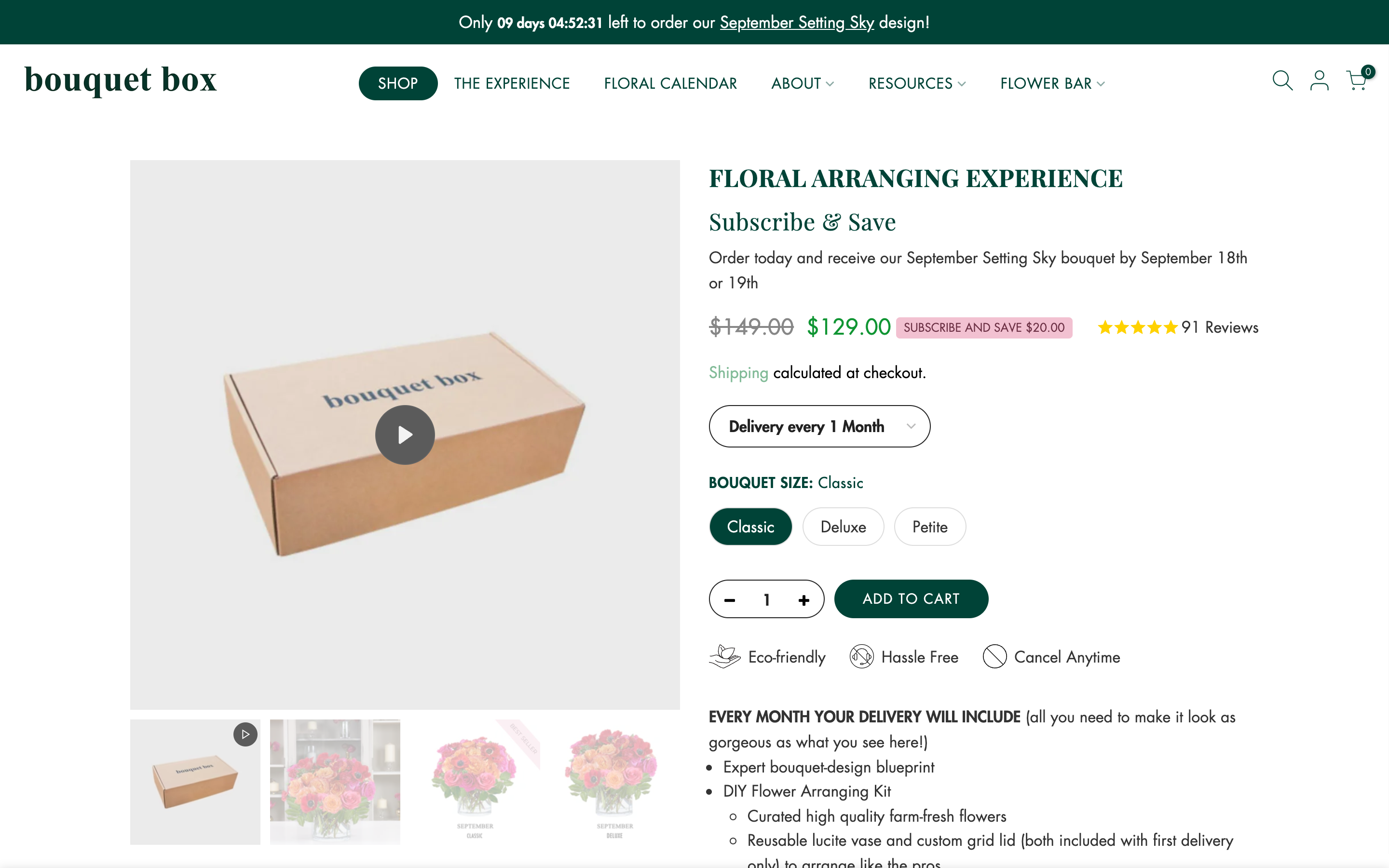 Shopify Development for Bouquet Box: Subscription & SEO Focus
