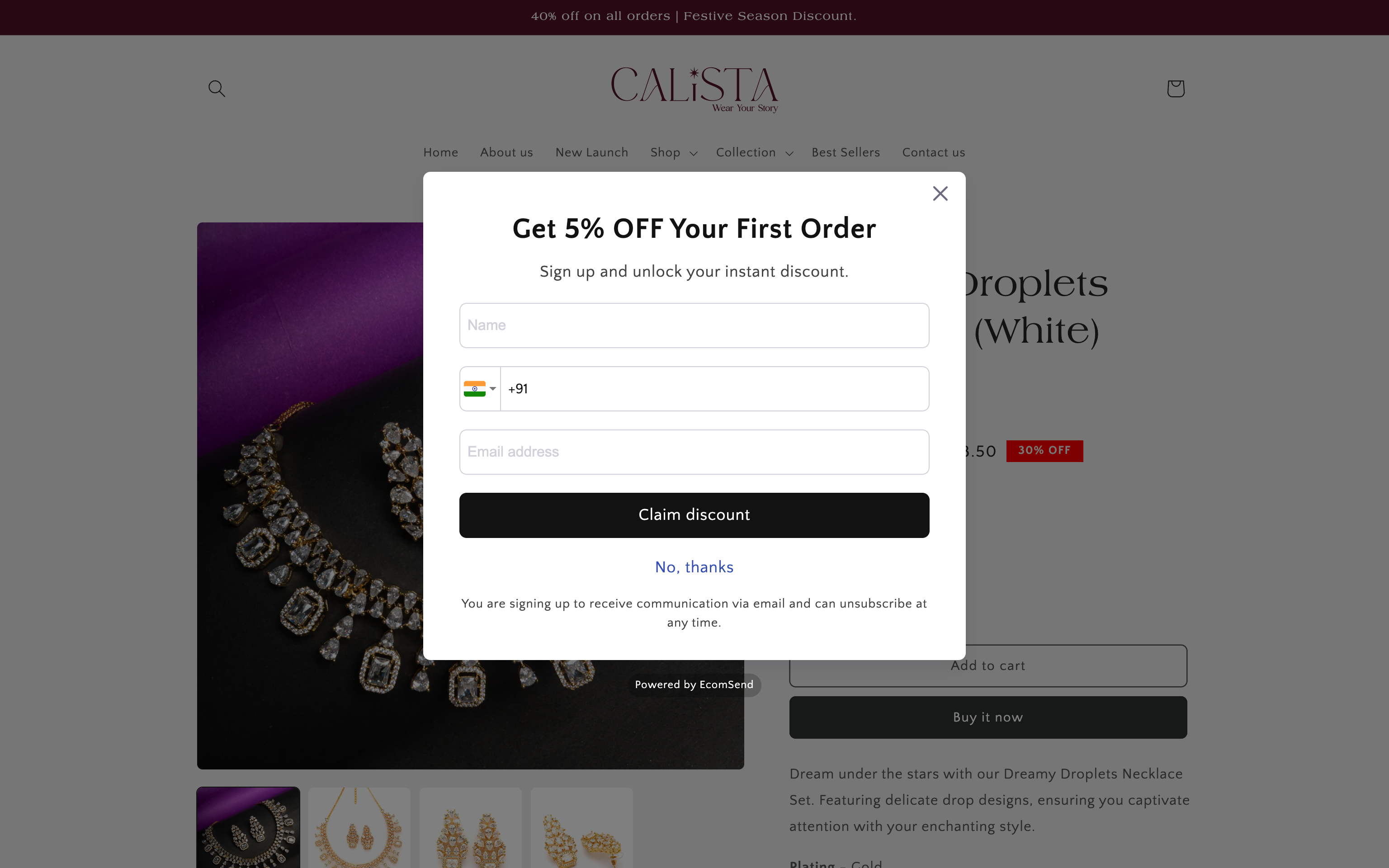 Calistaindia - Online Jewelry Store screenshot 3