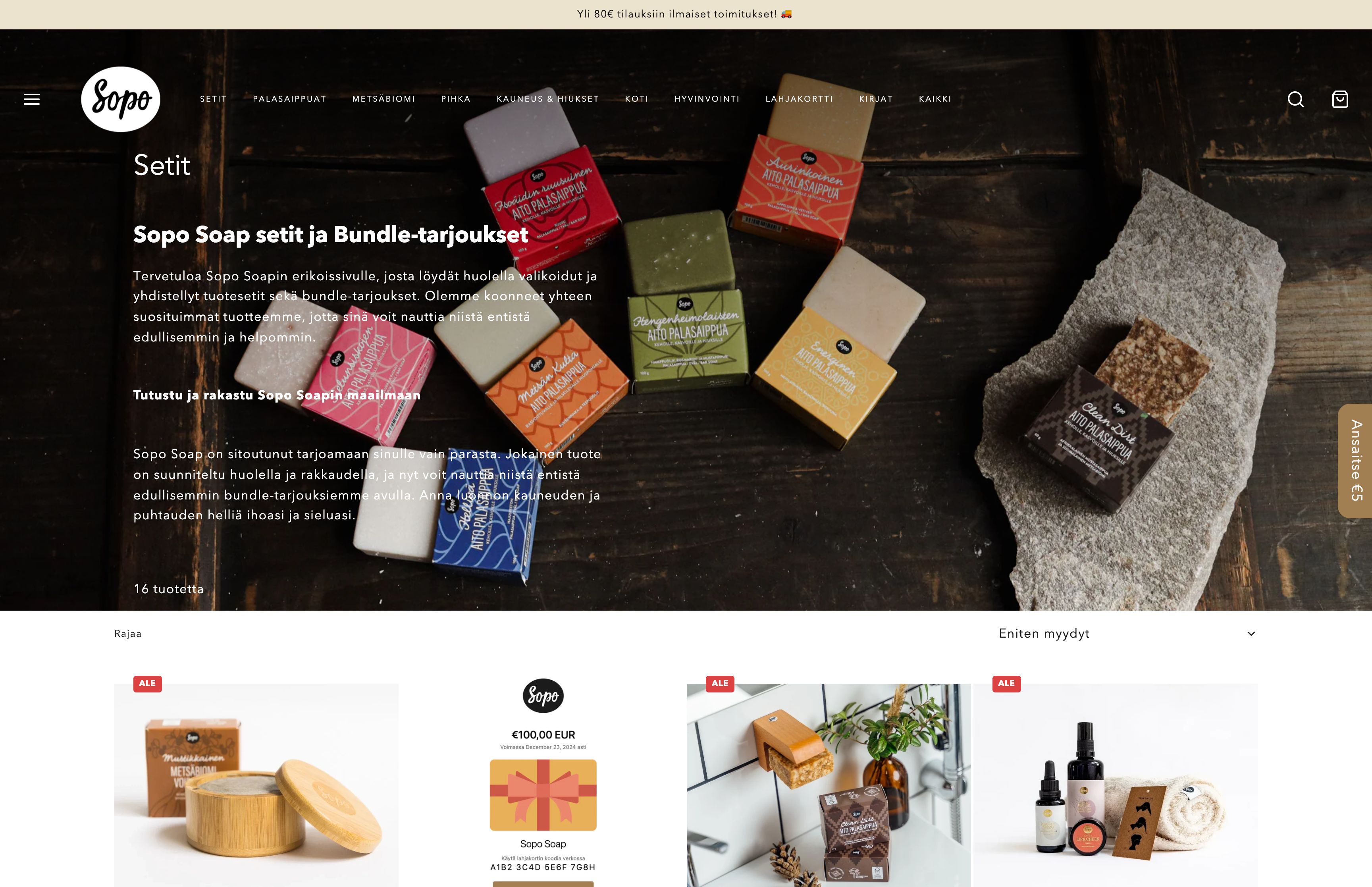 Soposoap e-commerce reform screenshot