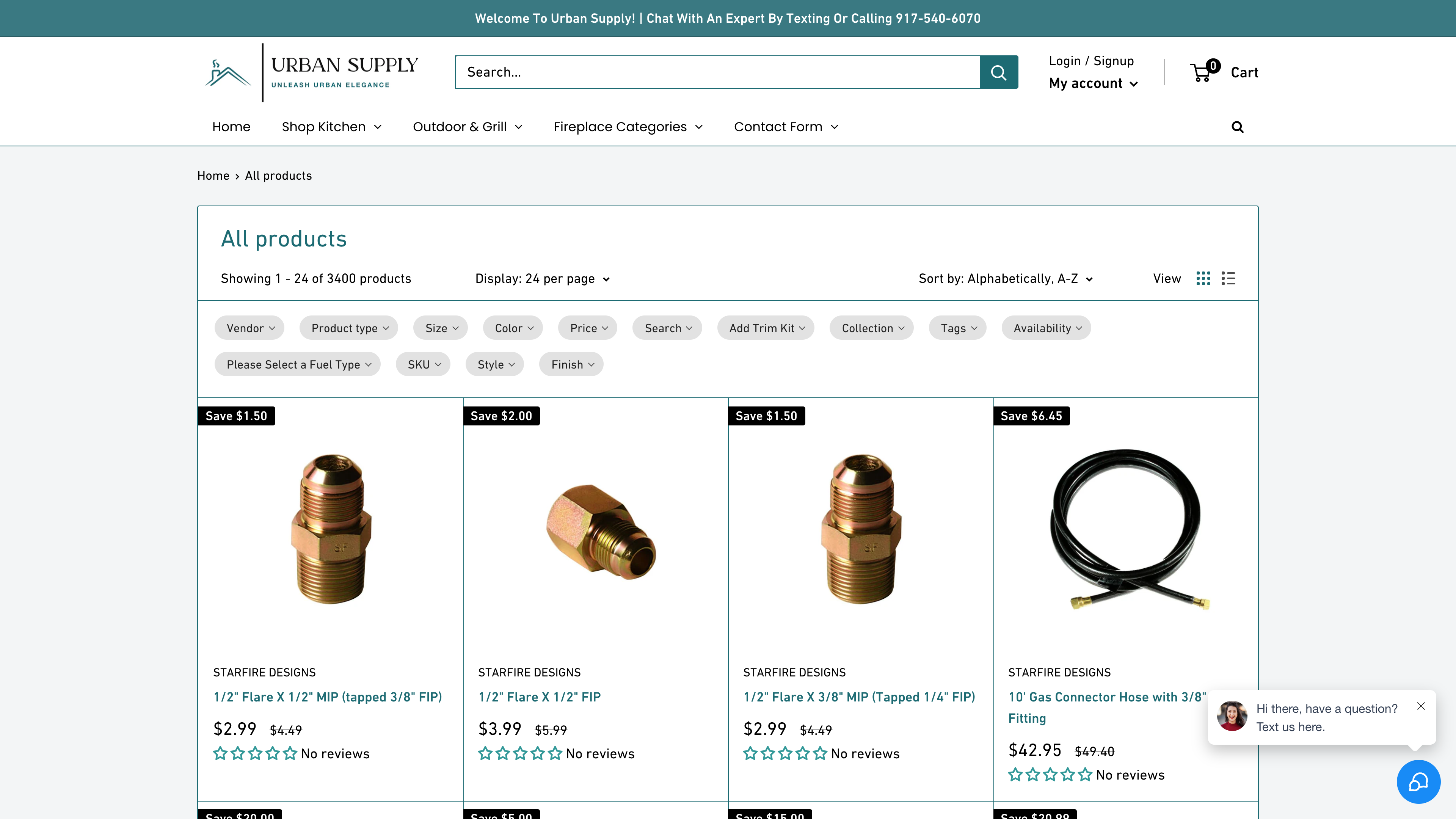 Urban Supply Inc - Website Design screenshot