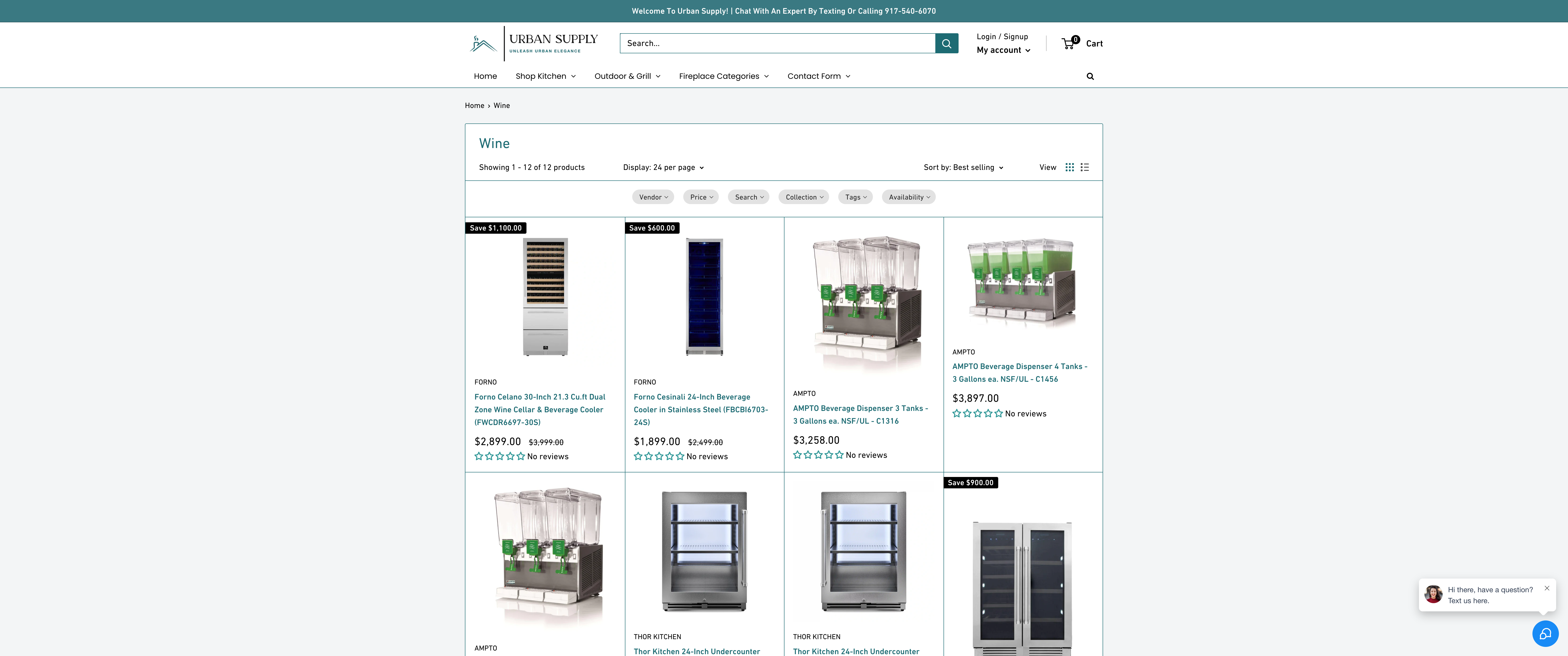 Urban Supply Inc - Website Design screenshot 2