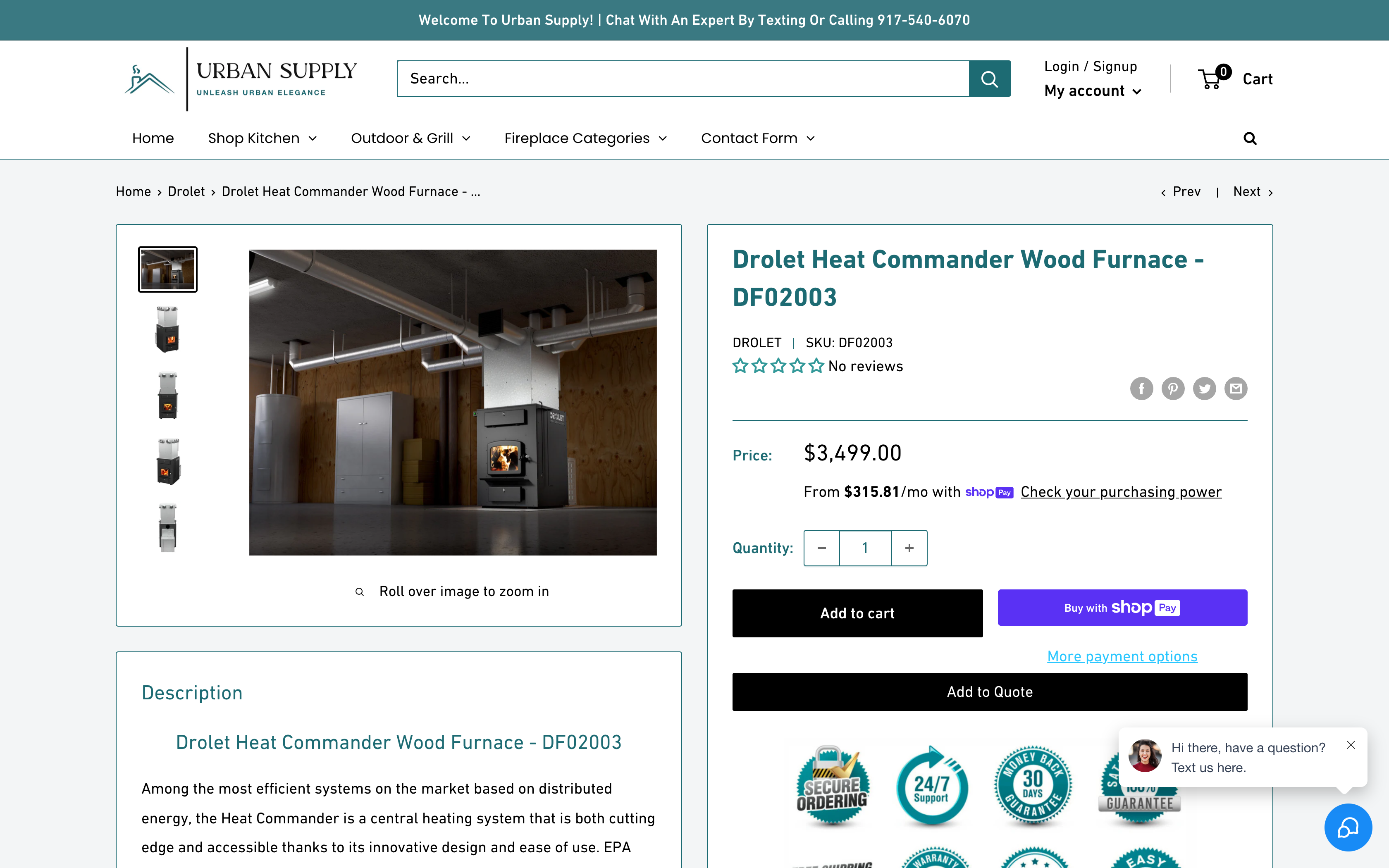 Urban Supply Inc - Website Design screenshot 4