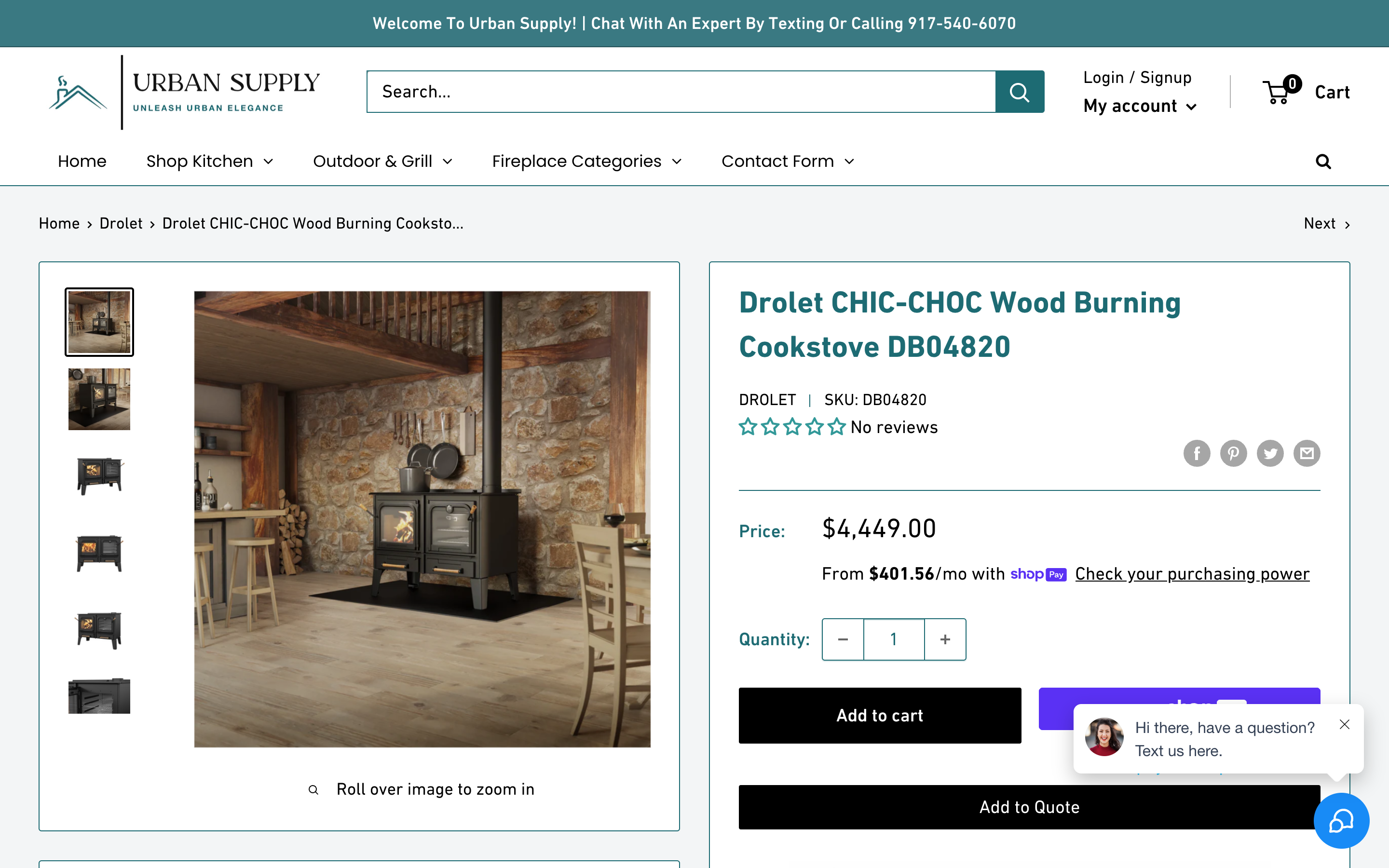 Urban Supply Inc - Website Design screenshot 3