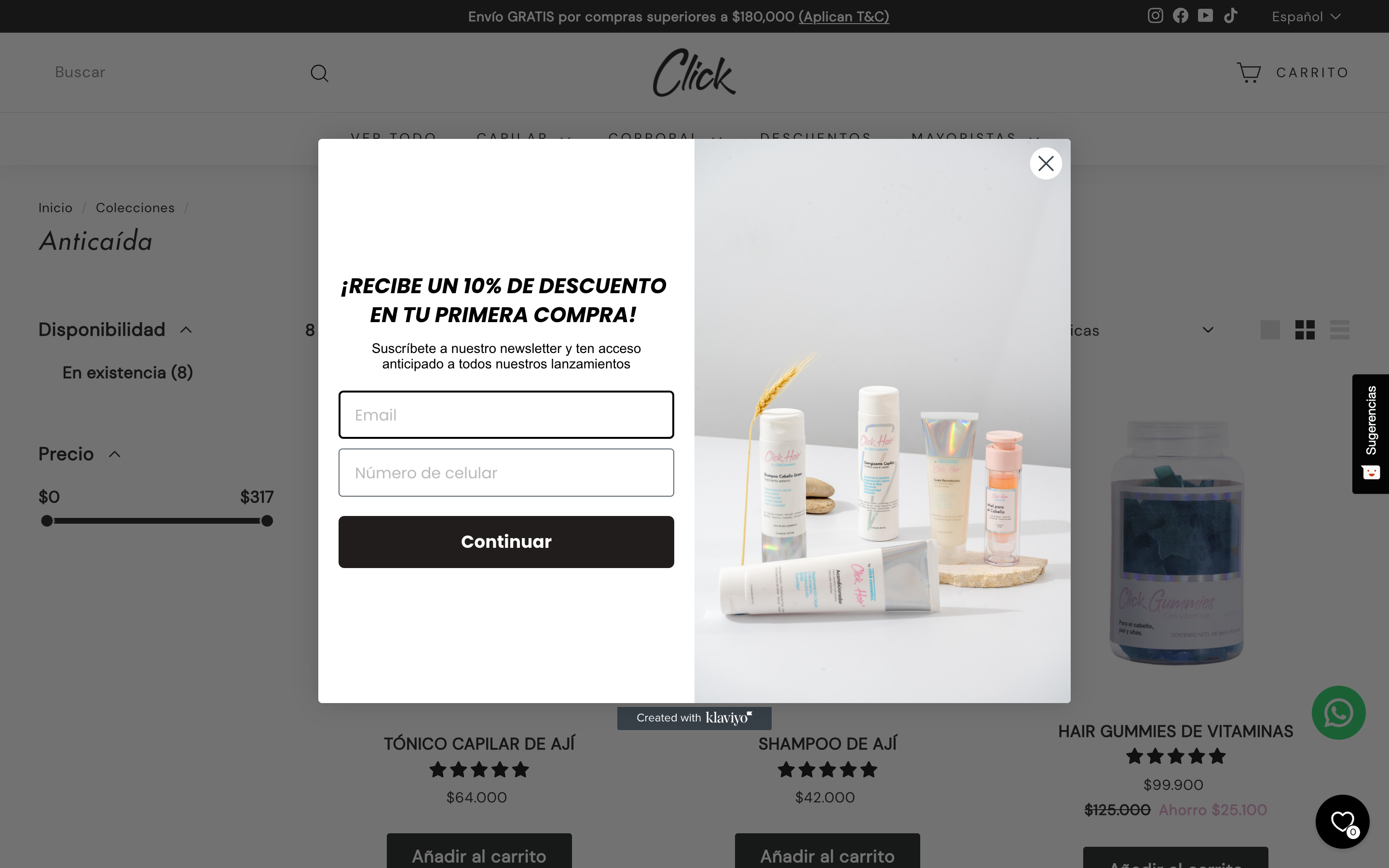 Desarrollo de tienda de cosméticos screenshot 2