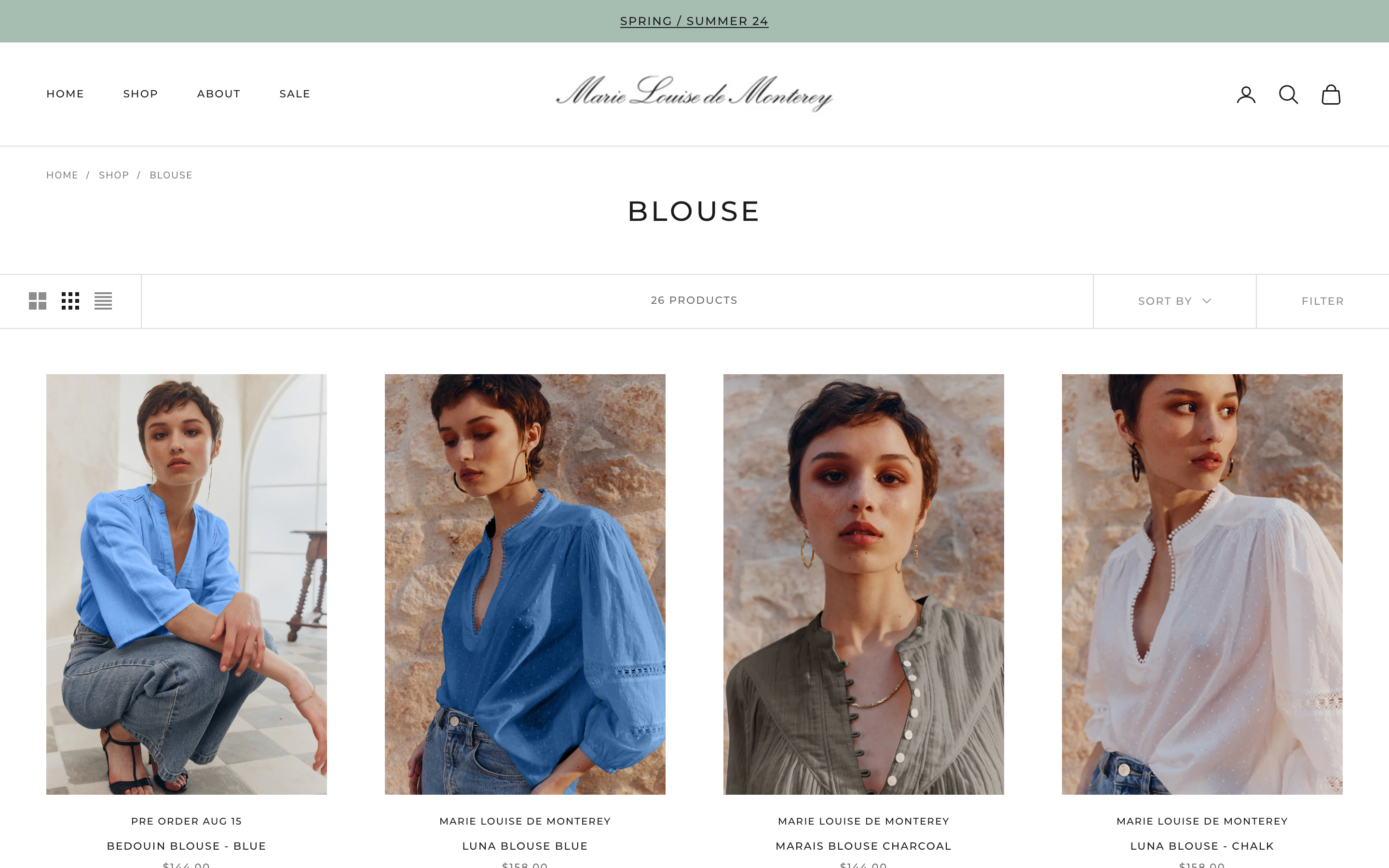 Marie Louise de Monterey | Website Redesign screenshot 2