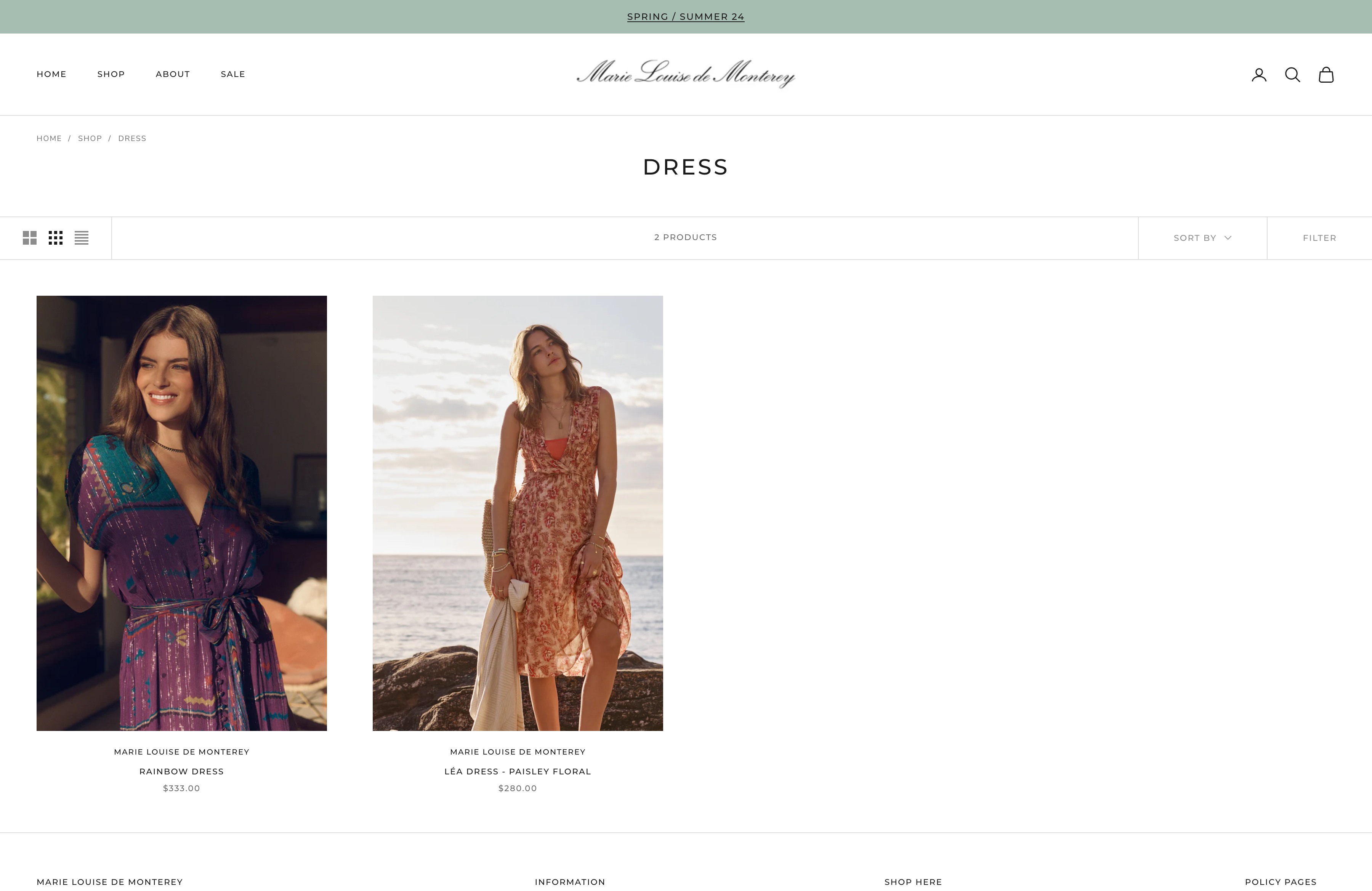 Marie Louise de Monterey | Website Redesign screenshot 3