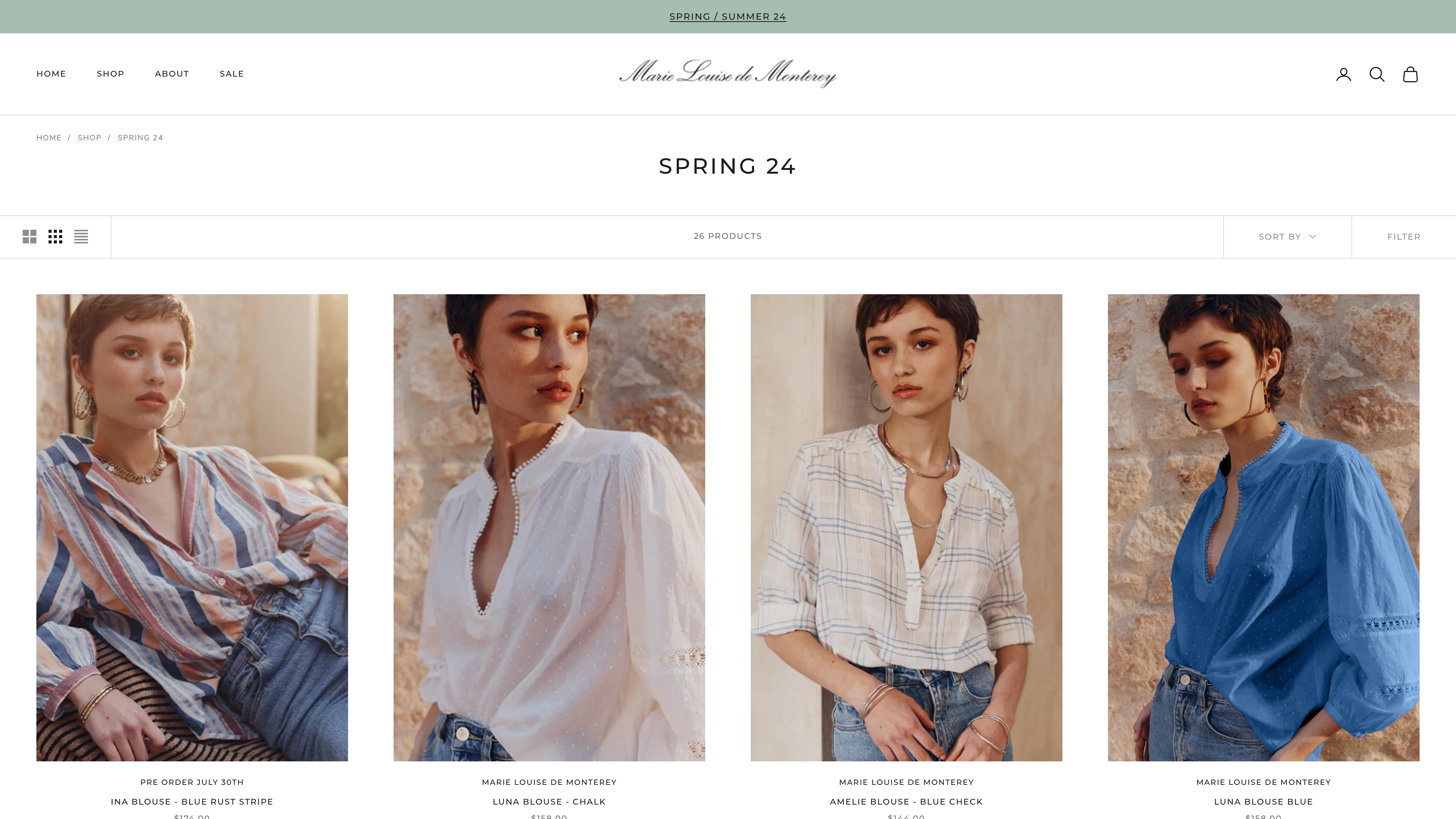 Marie Louise de Monterey | Website Redesign