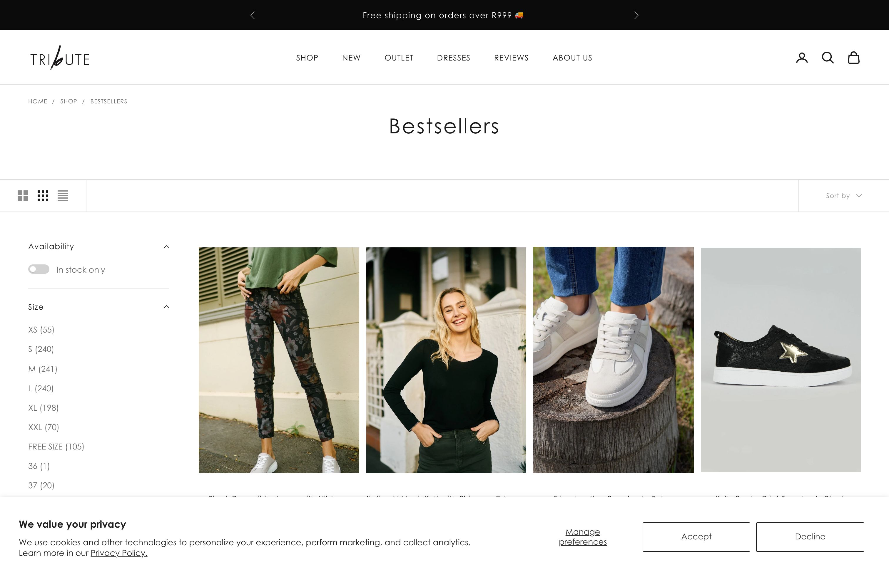 Tribute Store screenshot