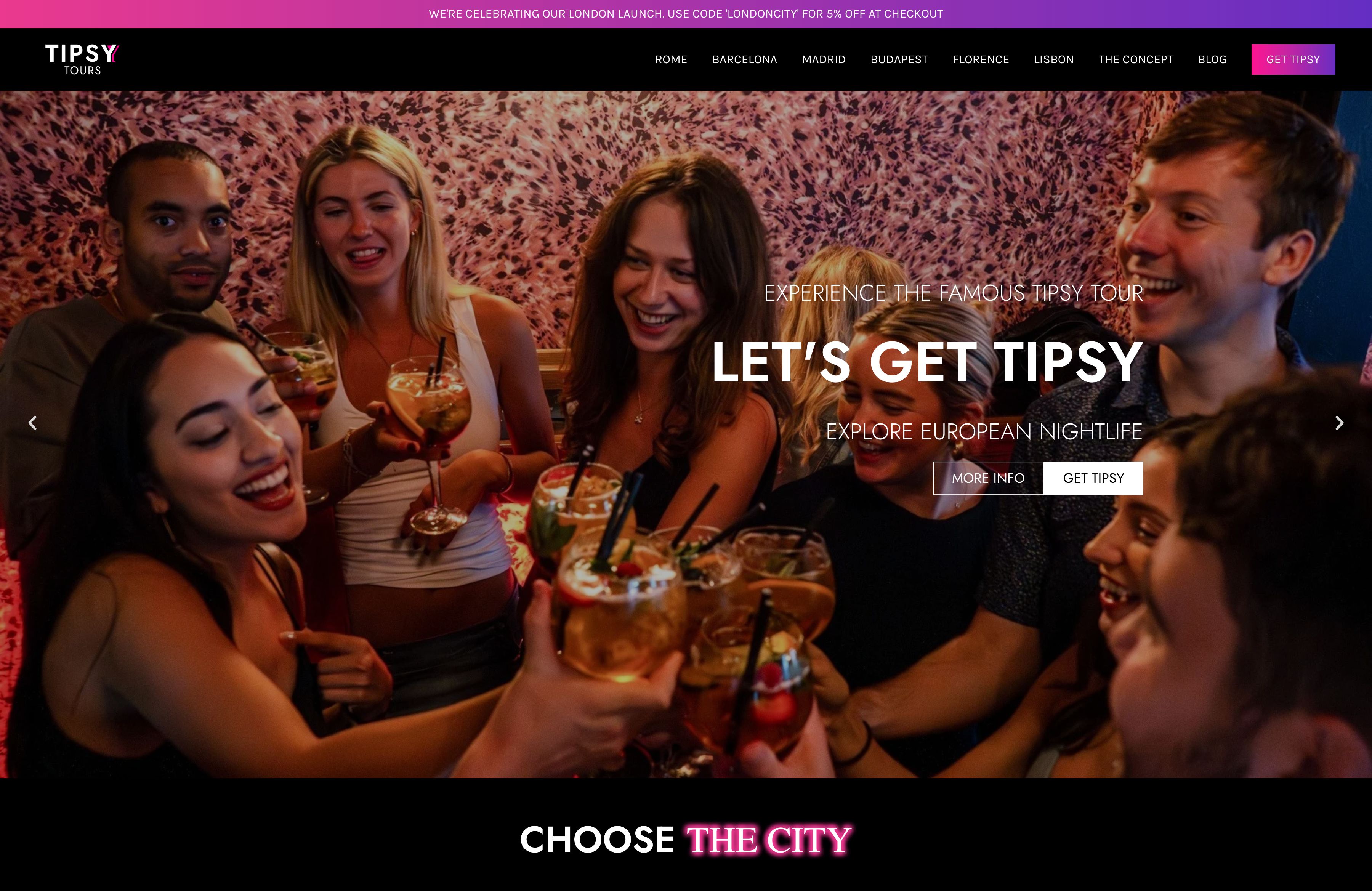 Complete Store Build and Redesign for The Tipsy Tour