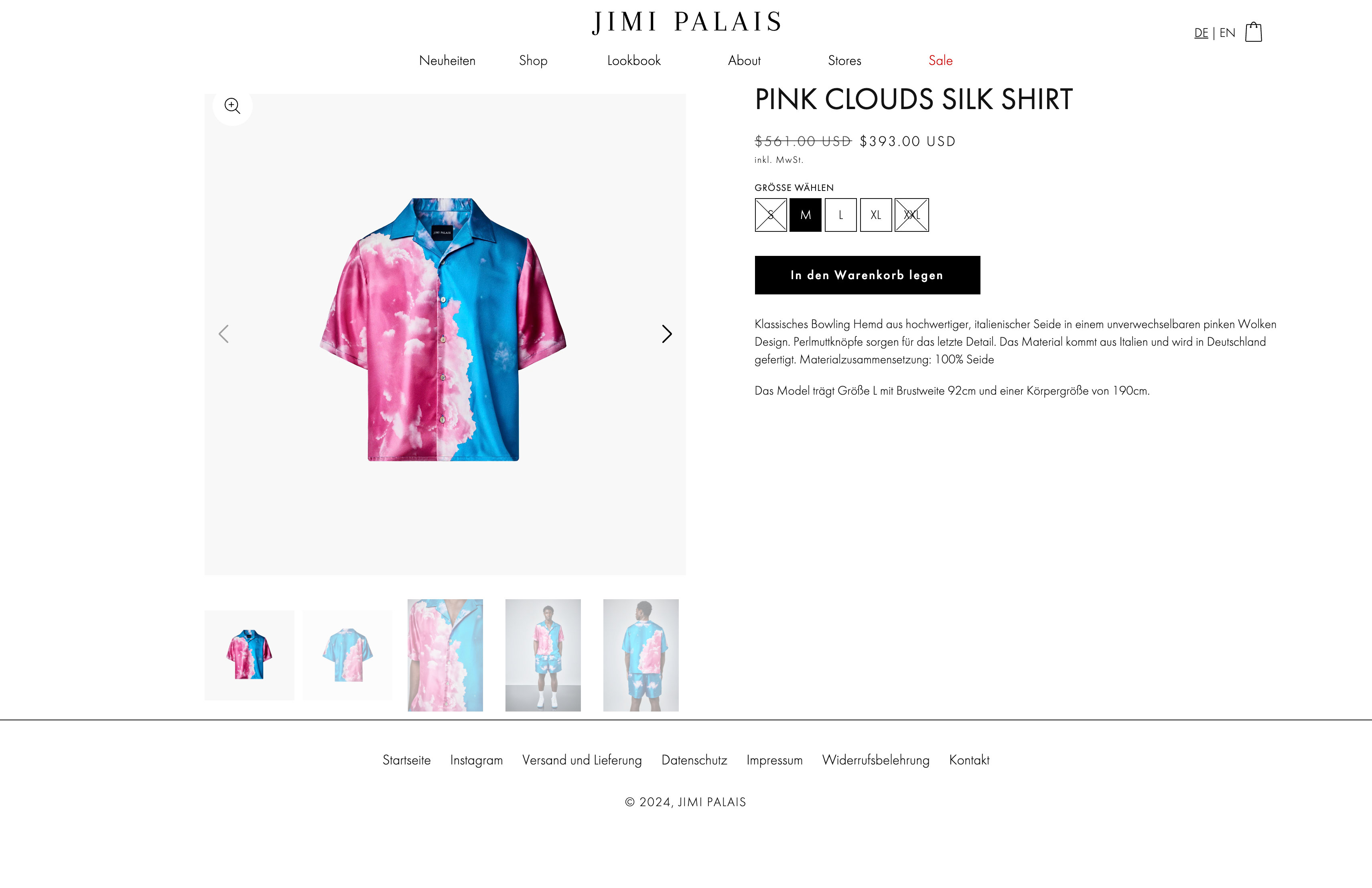 Shopify Shop Entwicklung - High-Fashion Modelabel screenshot 4