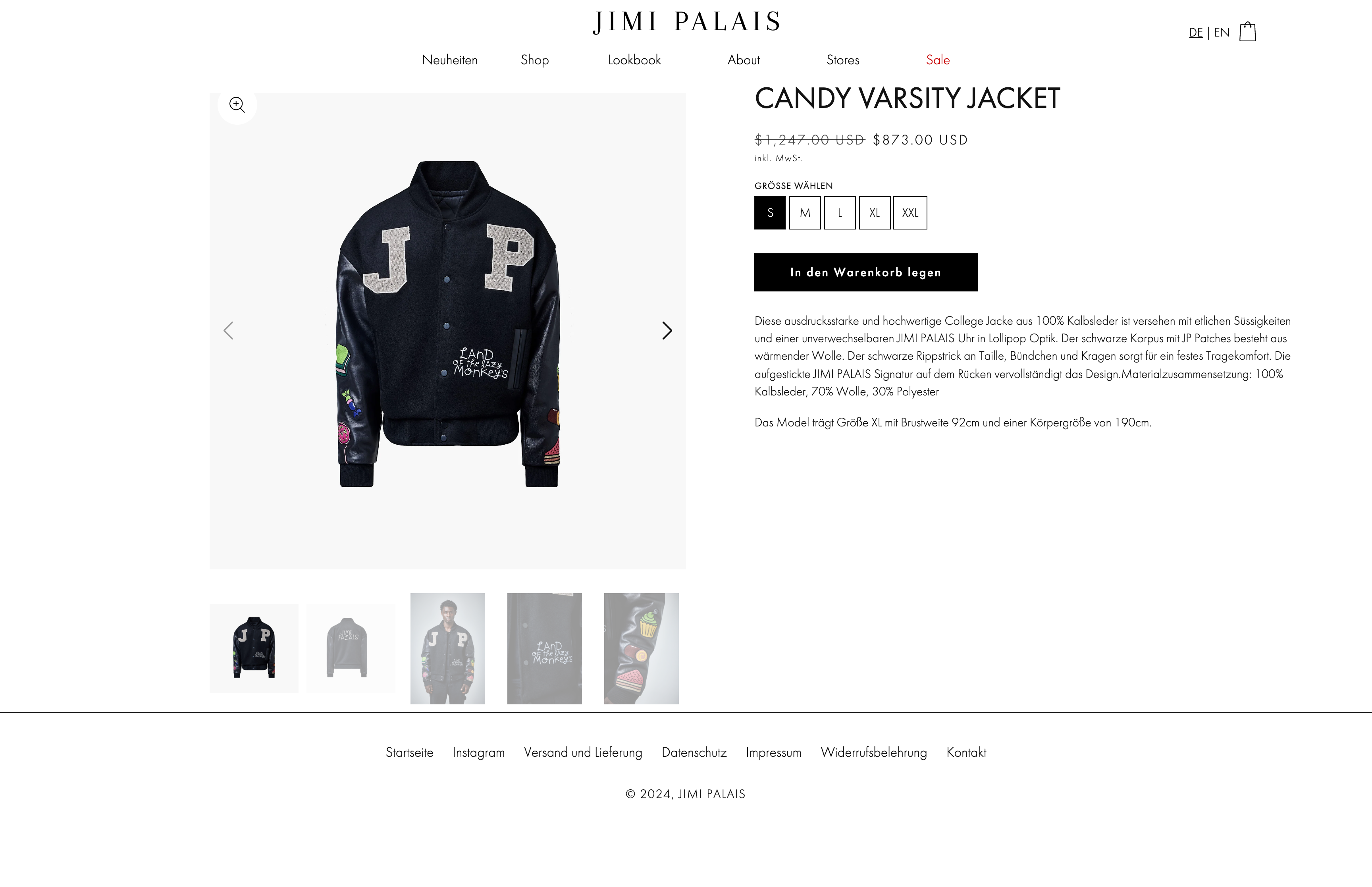 Shopify Shop Entwicklung - High-Fashion Modelabel screenshot 5