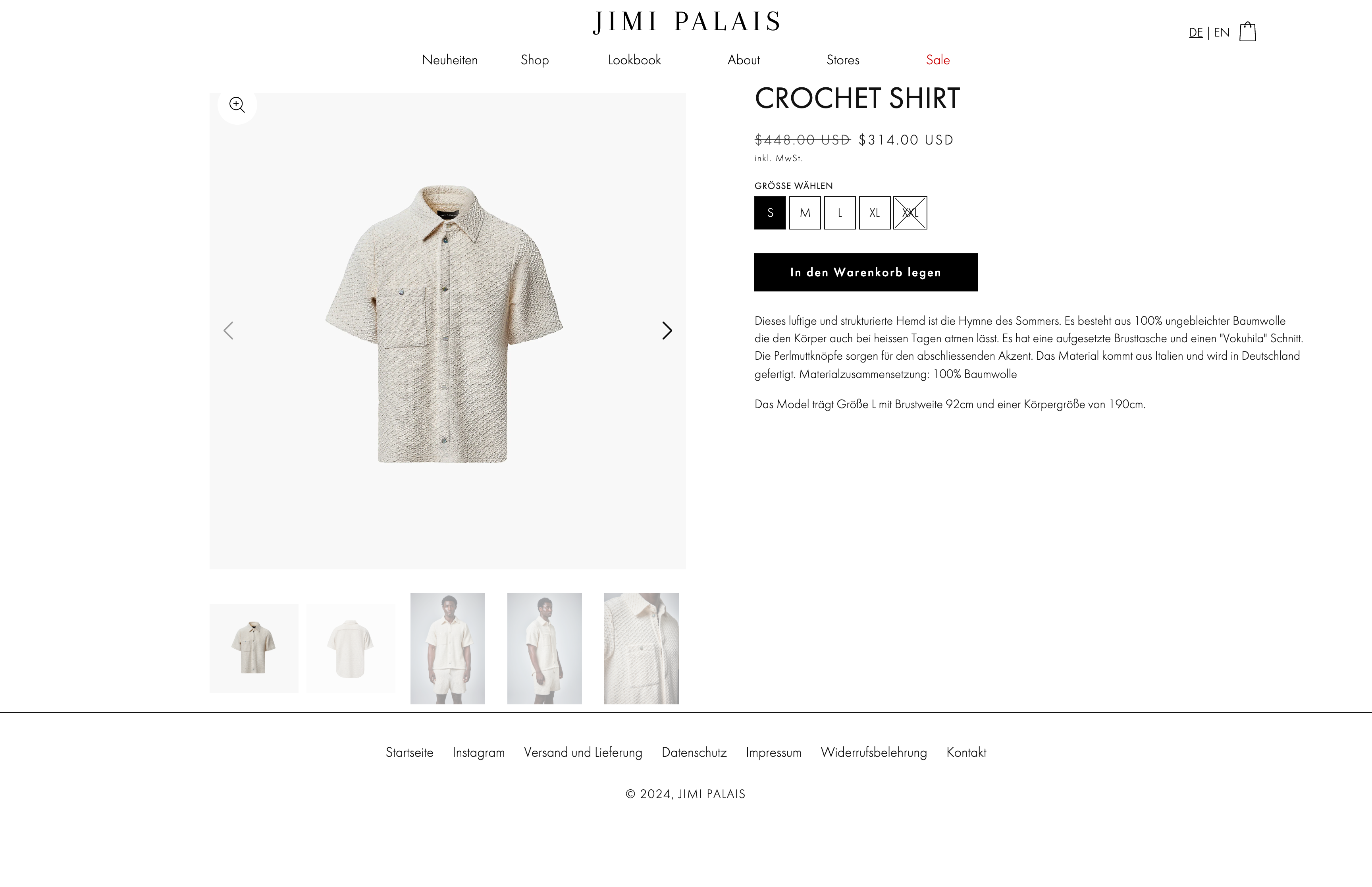 Shopify Shop Entwicklung - High-Fashion Modelabel screenshot 3