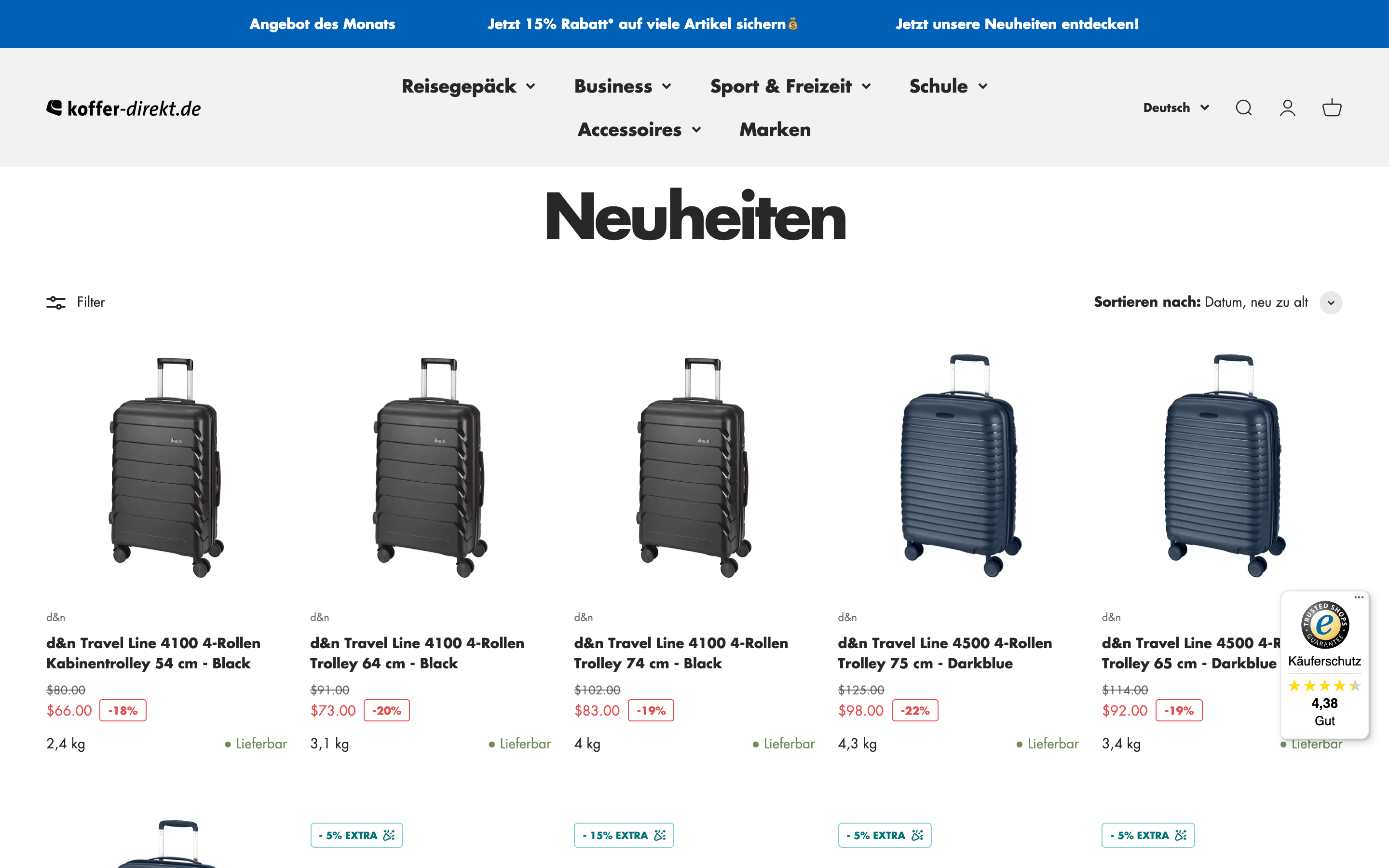 Shopify Plus individuelle App & Effizienzsteigerung für Koffer Direkt screenshot 3