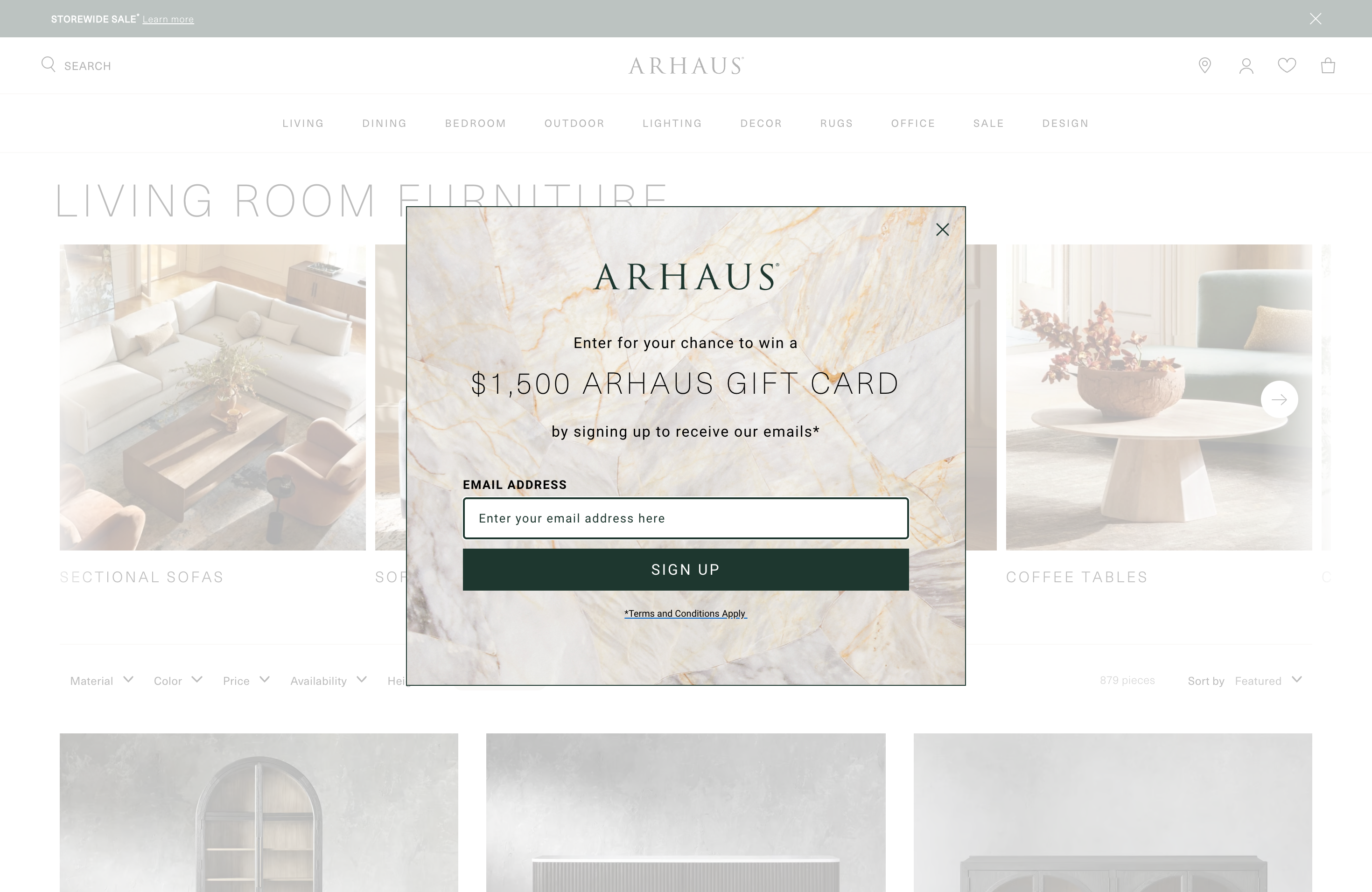 Arhaus screenshot