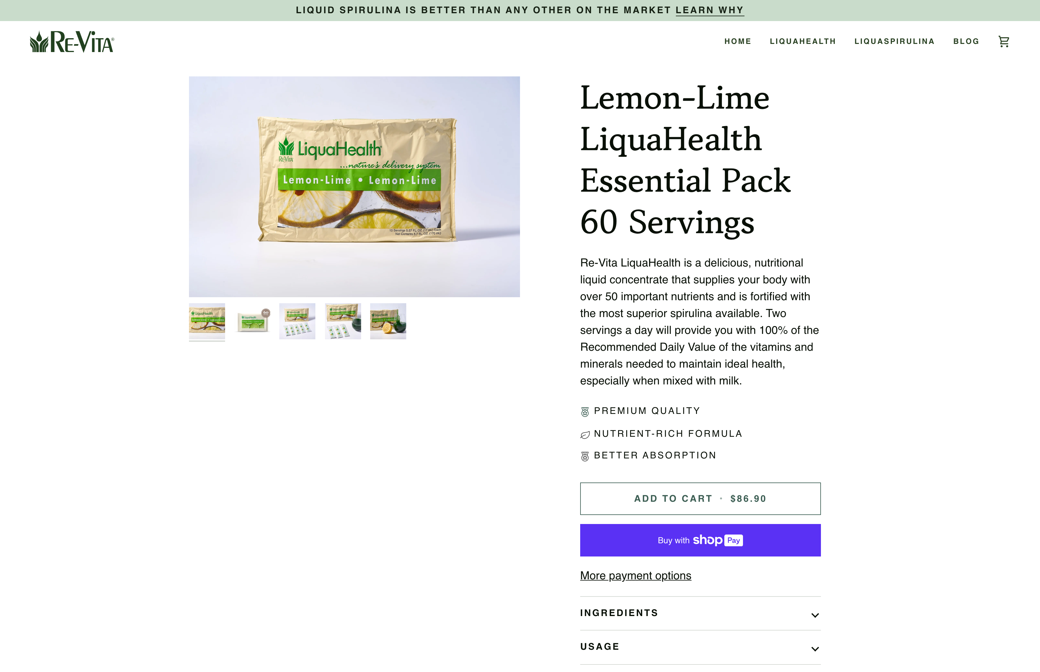 Ecommerce of food supplements screenshot 5