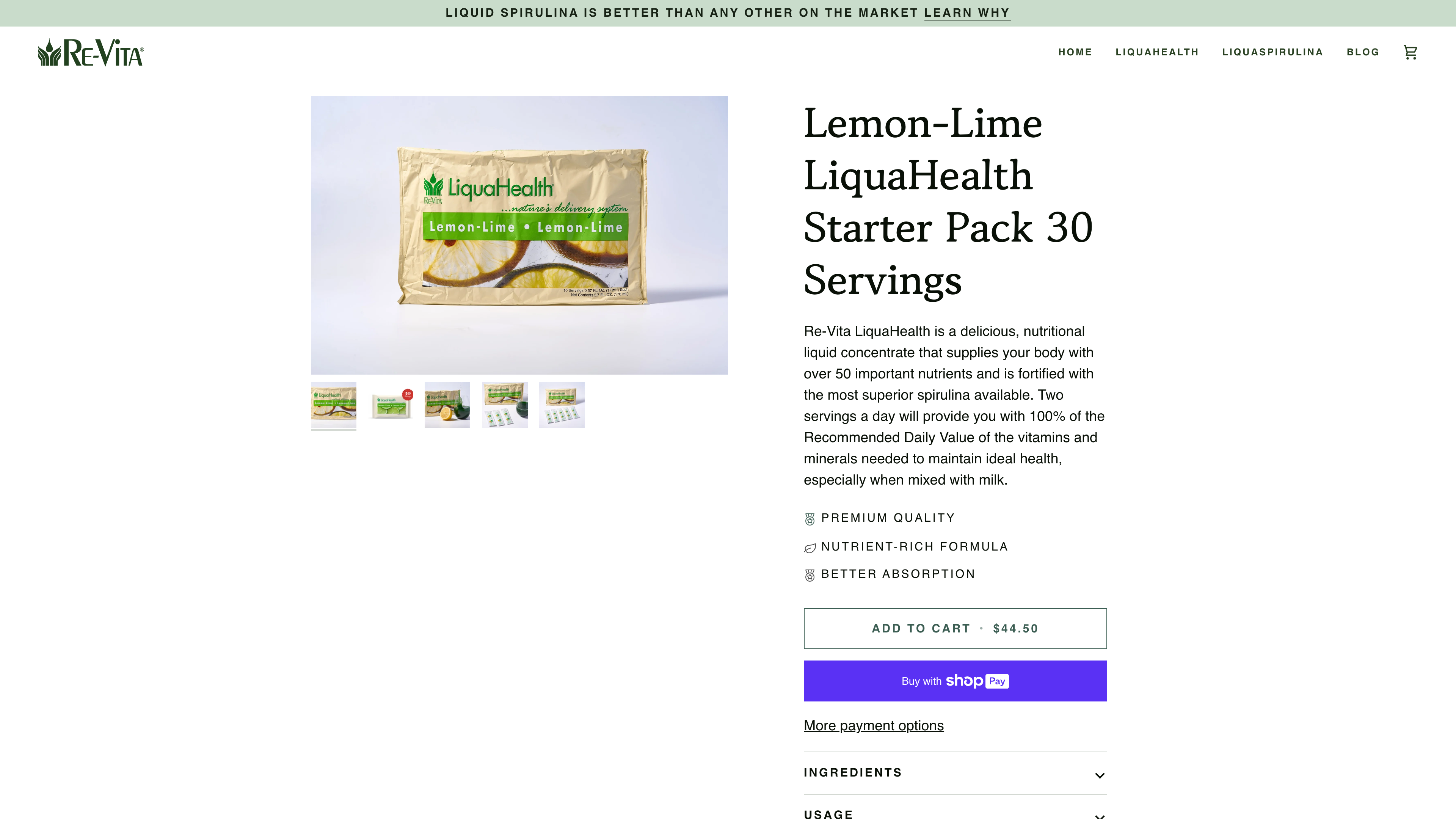 Ecommerce of food supplements screenshot 4