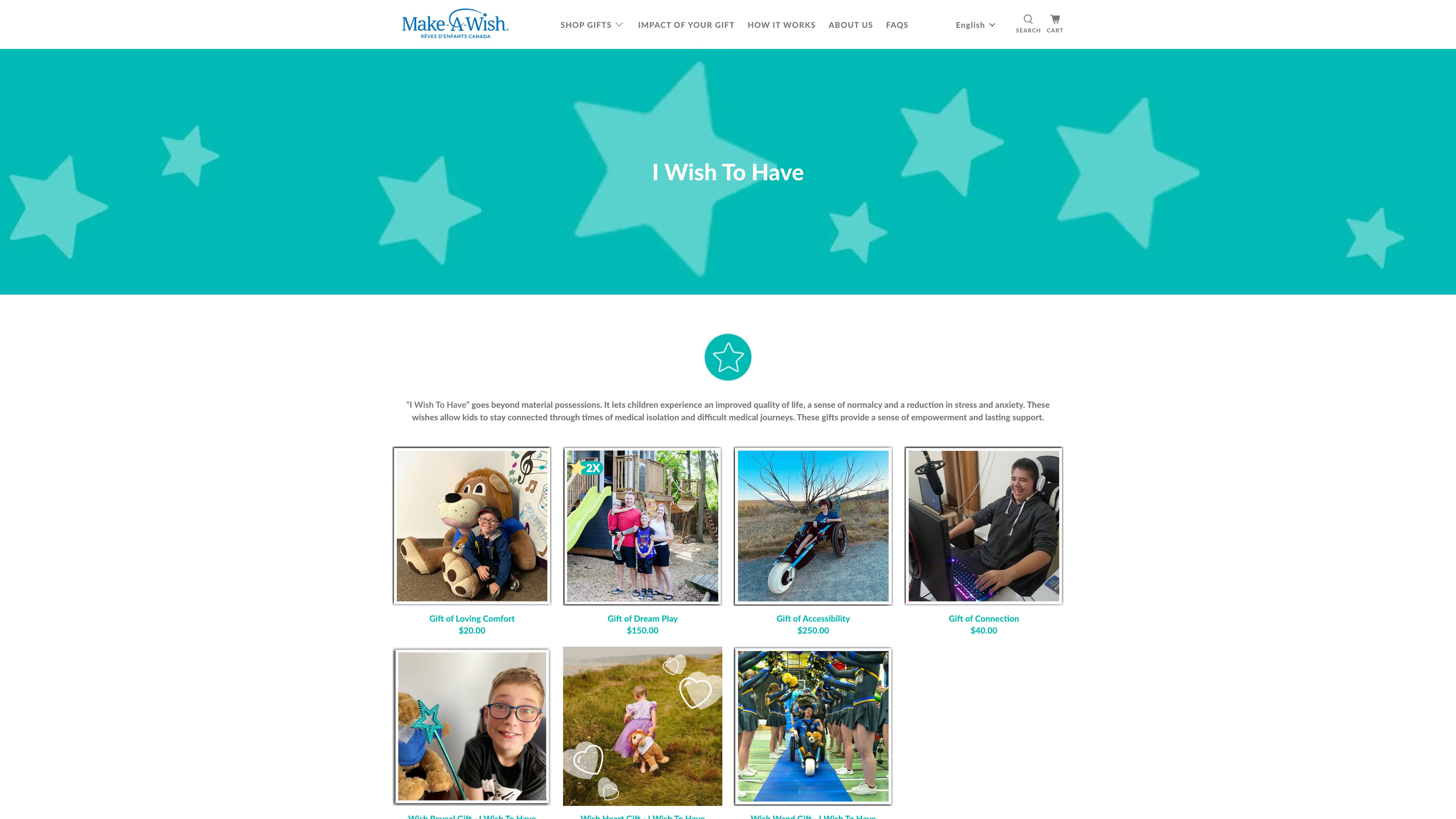 Make A Wish Canada - WishGifts screenshot 2