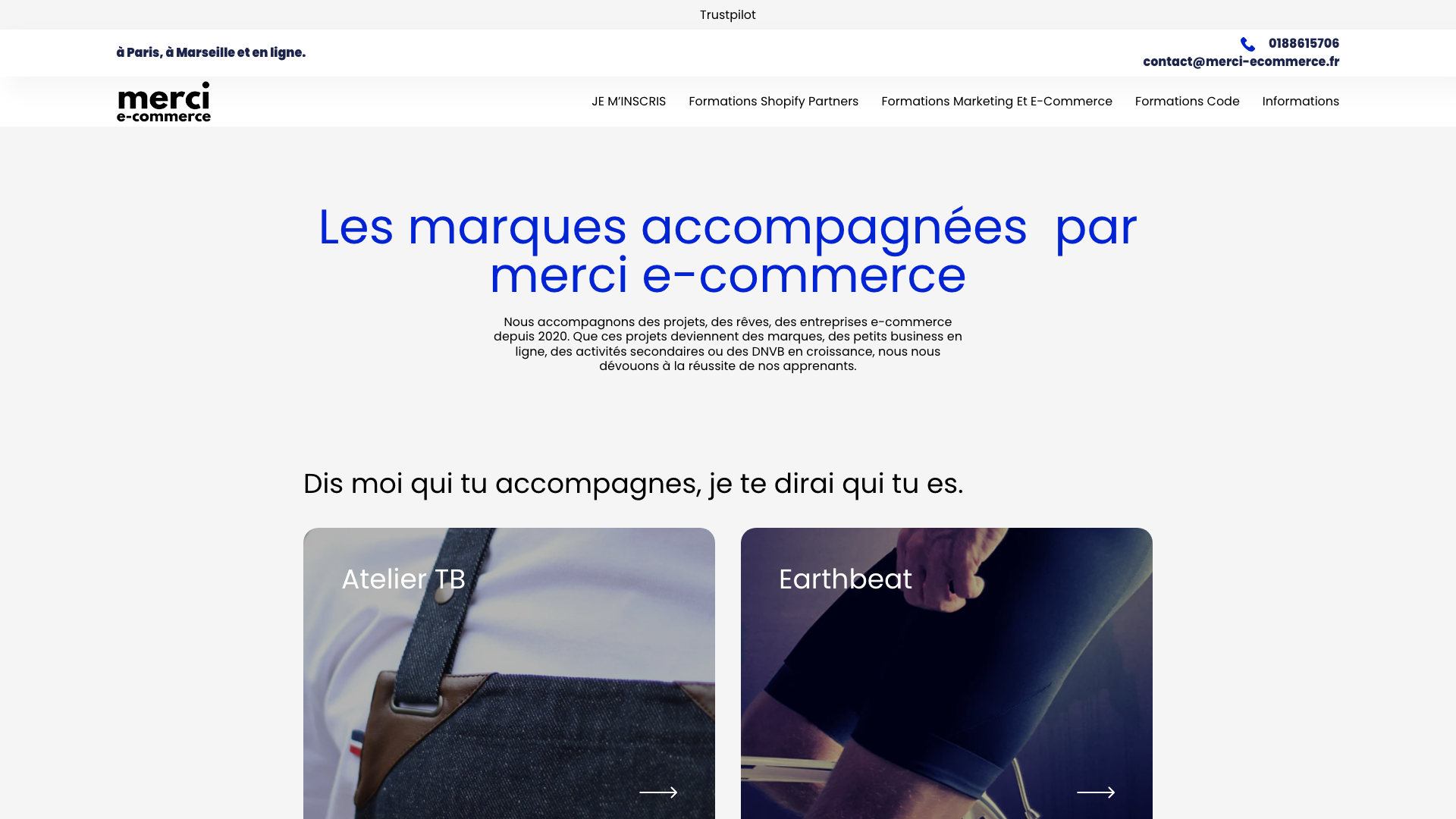 Les marques accompagnées