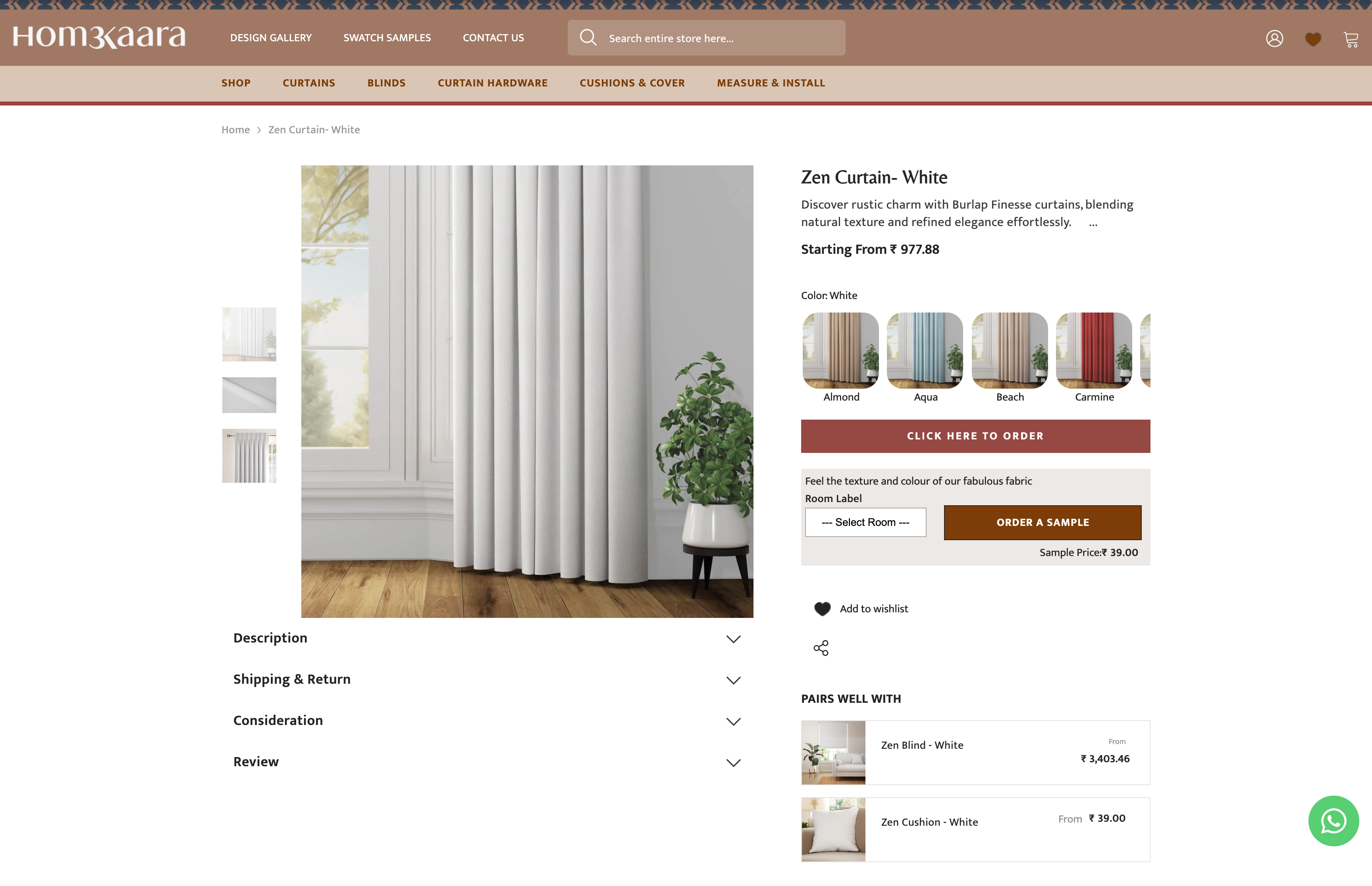 Custom Works for a Home Decor Brand screenshot 2