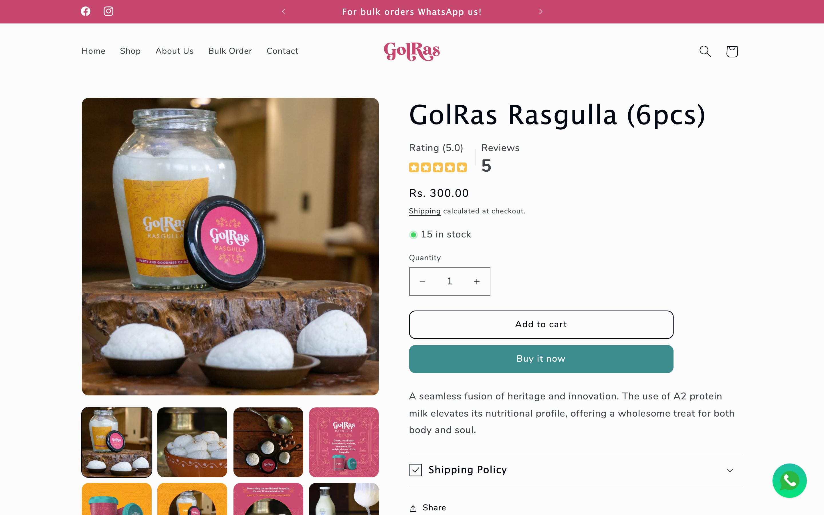 GolRas | Traditional Bengali Rasgulla  screenshot