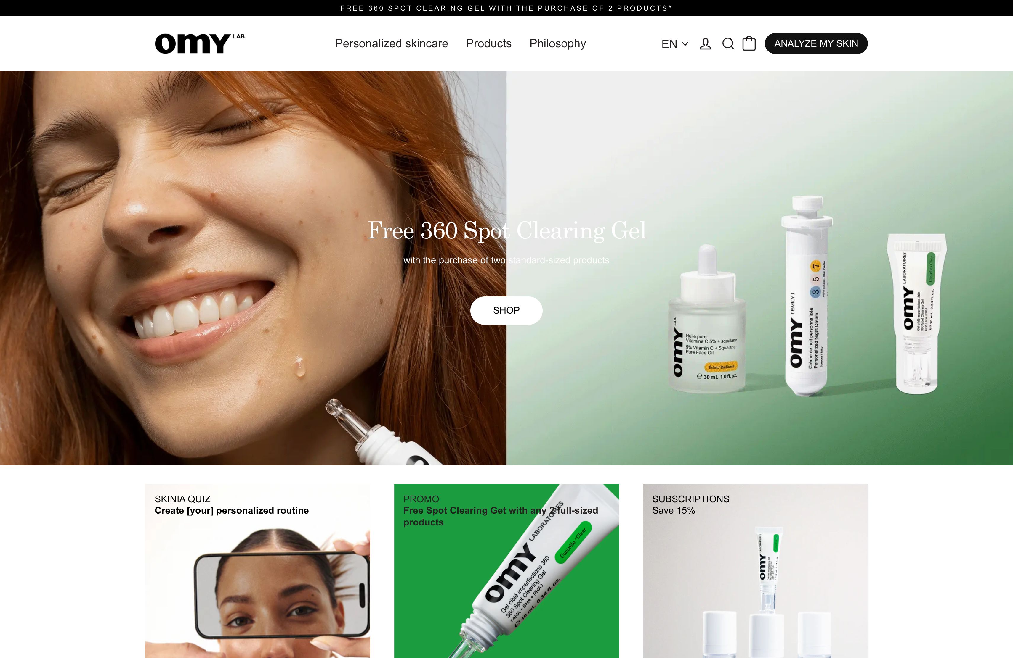 Revolutionizing the industry with personalization - Omy Laboratoires screenshot