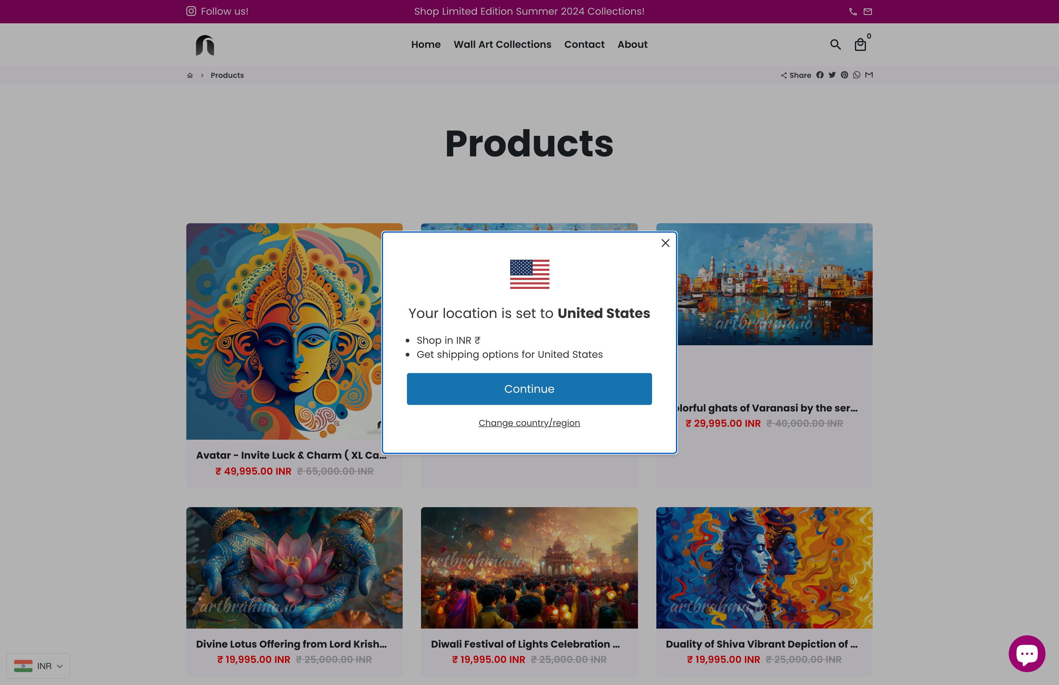 Art Brahma - AI Artworks Shop screenshot