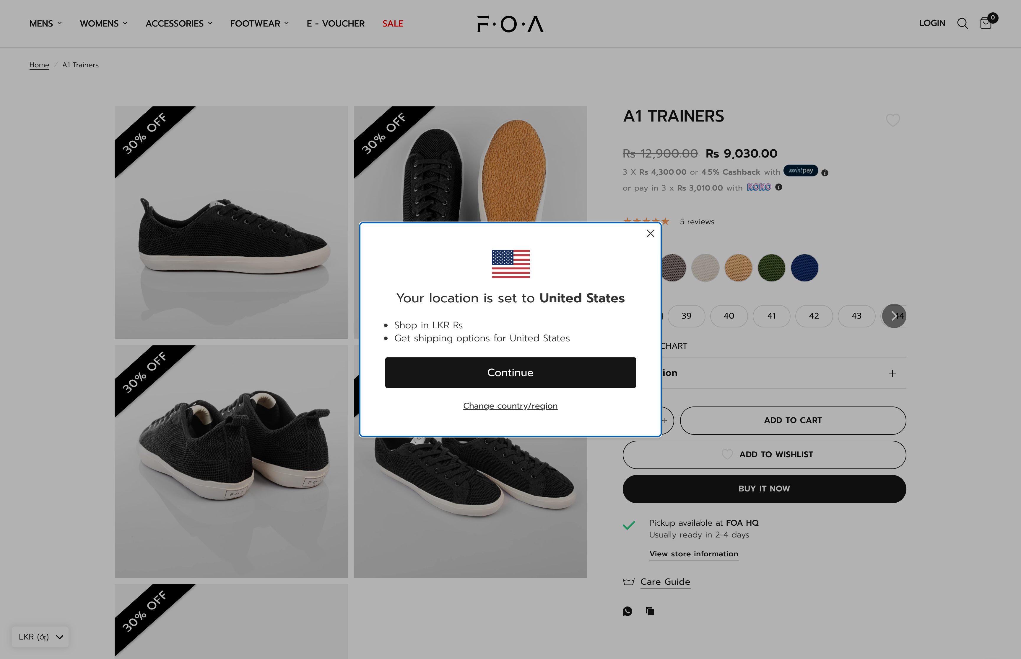 FOA Clothing | Clothing Brand Shopify Website screenshot 3