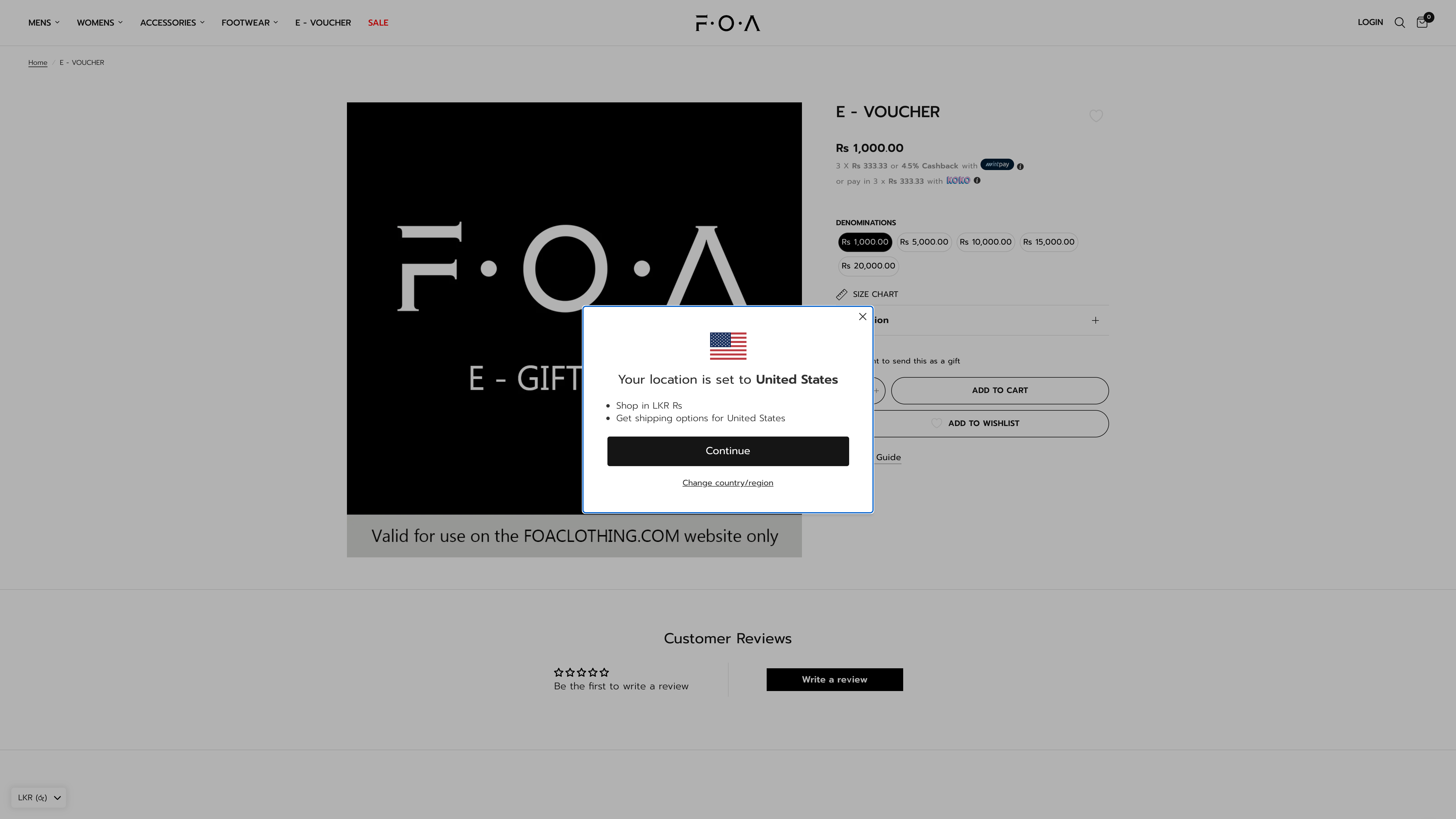 FOA Clothing | Clothing Brand Shopify Website screenshot 5