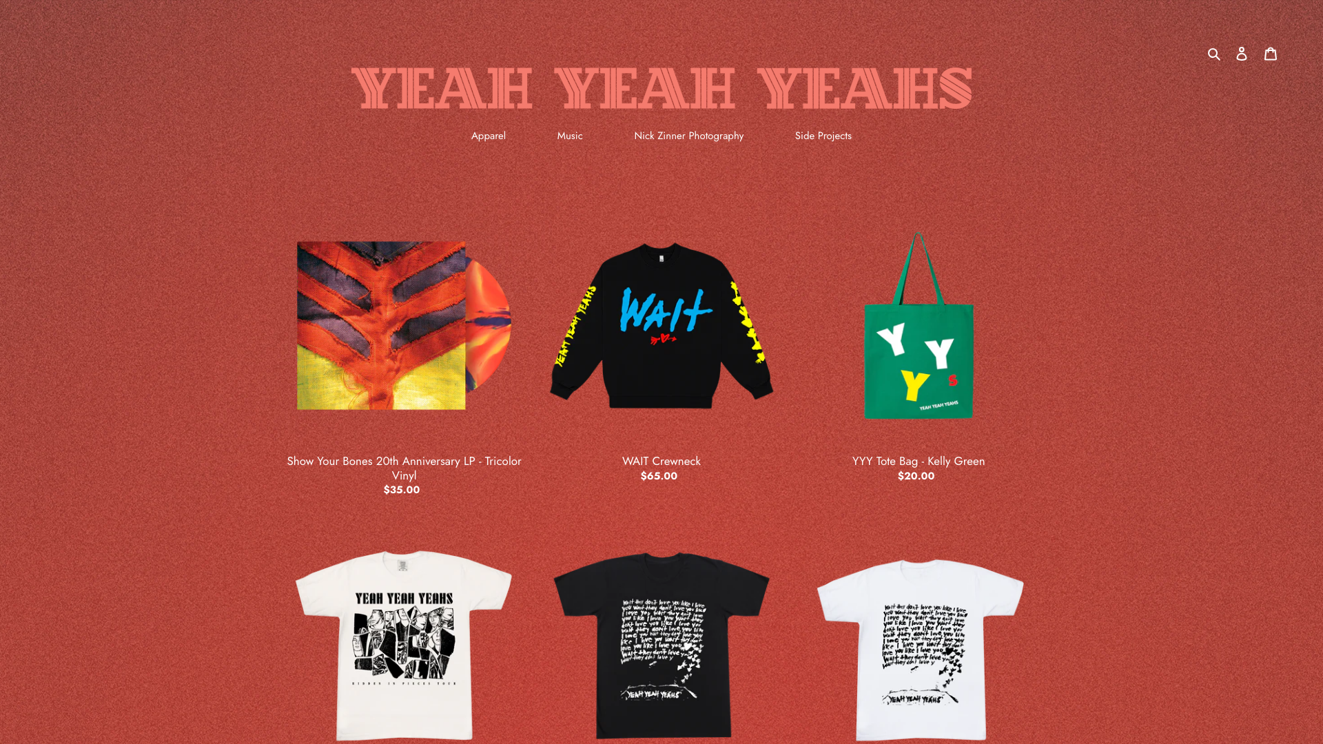 Yeah Yeah Yeahs theme customizations