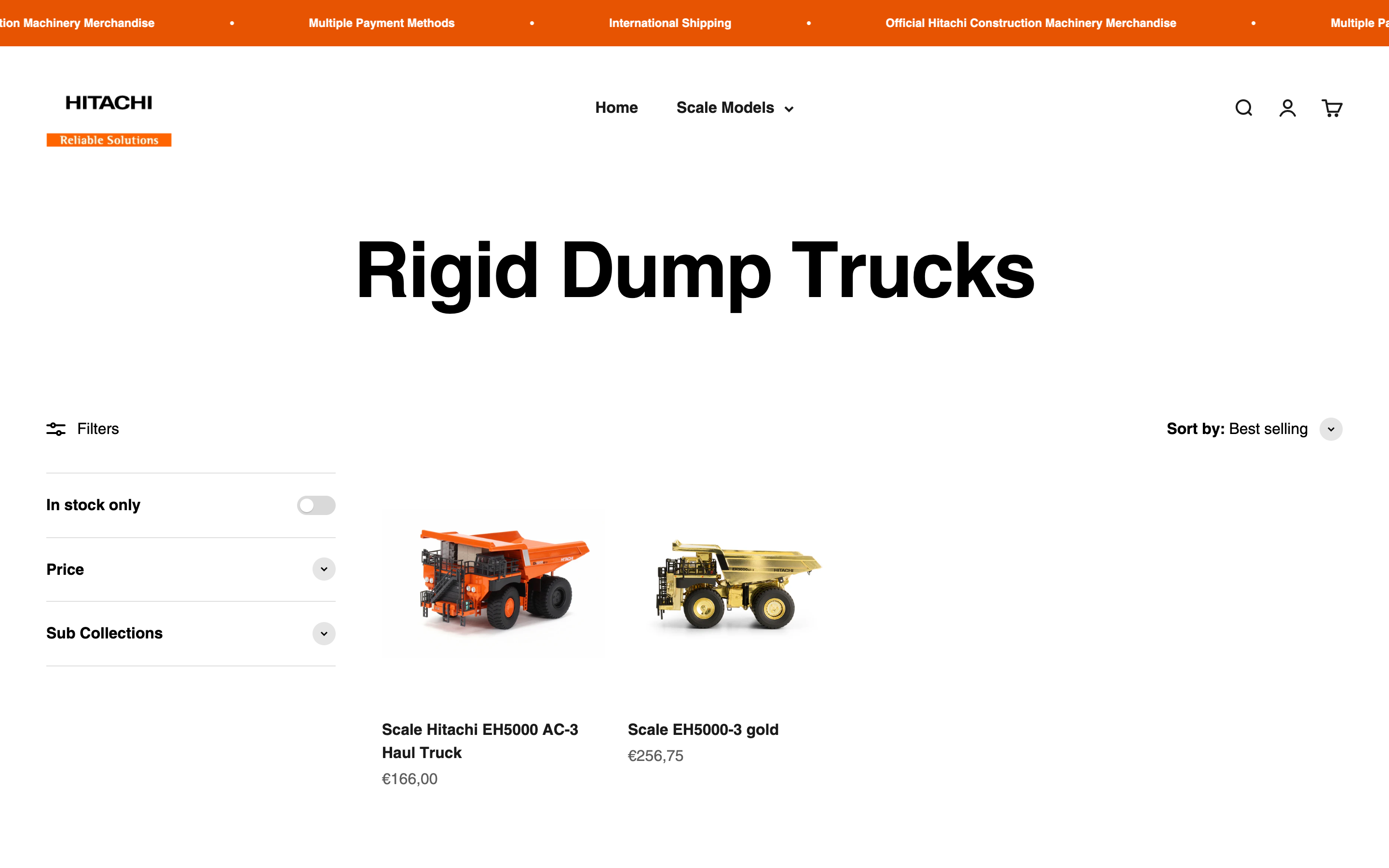 De Hitachi Merchandise Webshop screenshot 3