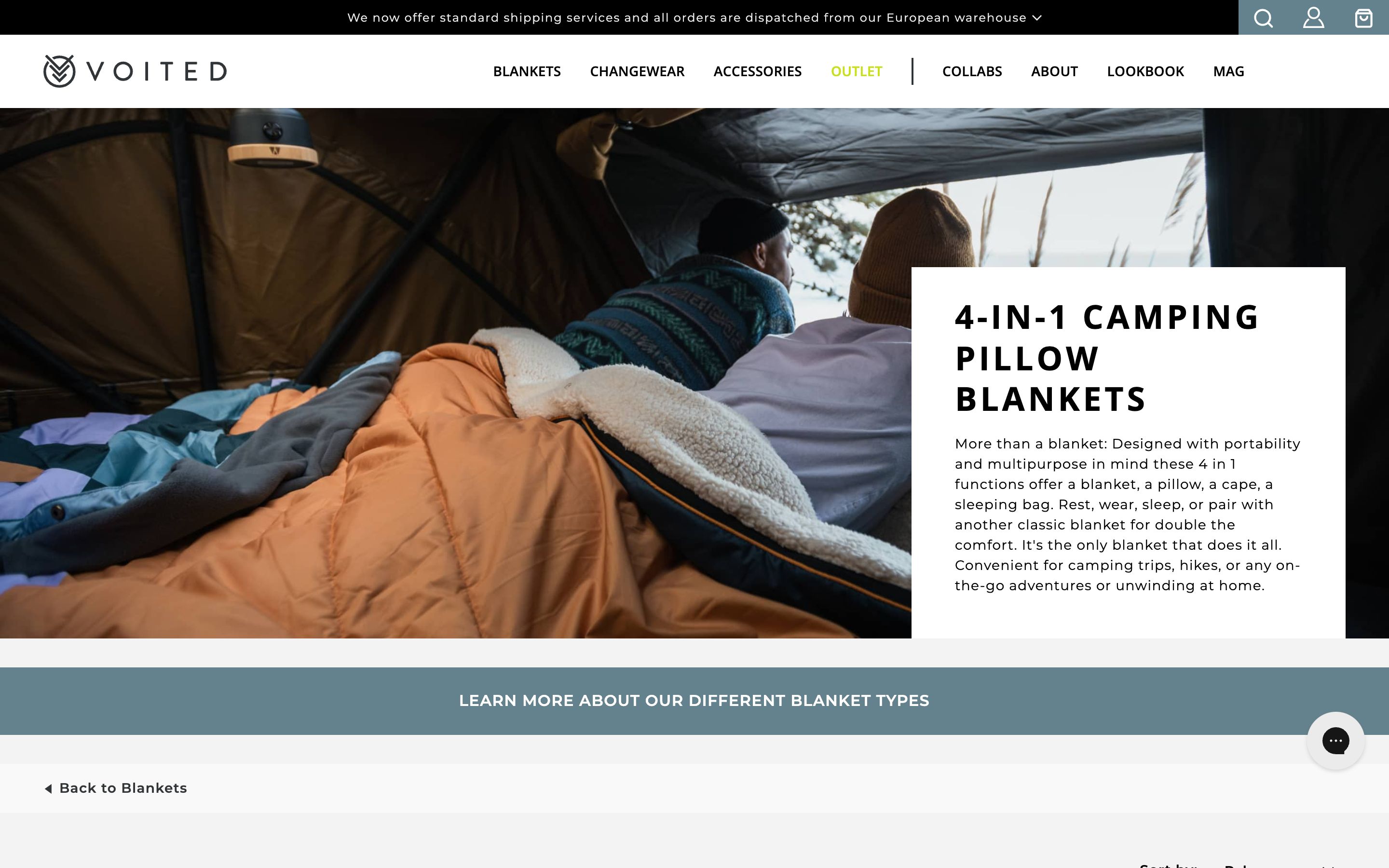 VOITED - Camping Blankets & Outdoor Gear Ecommerce Success screenshot 6