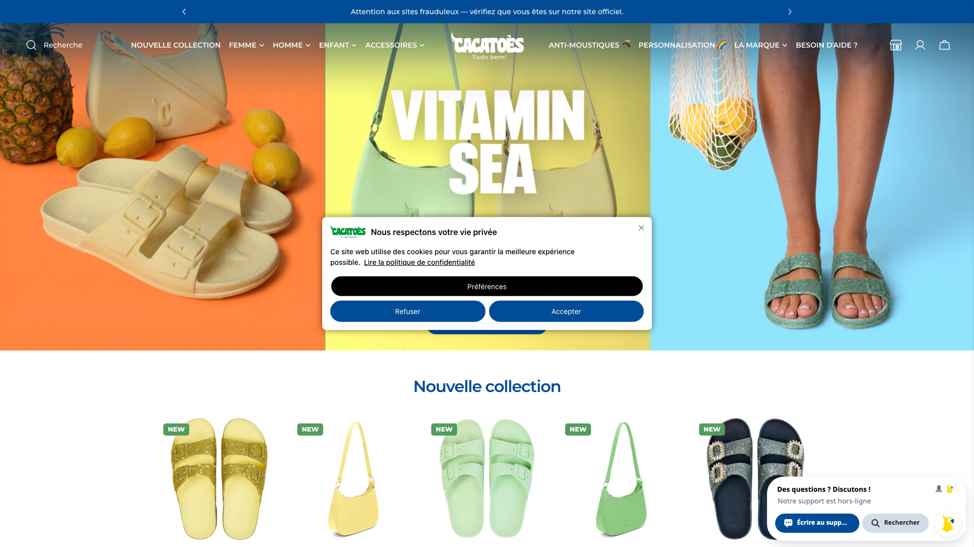Création de boutique Shopify – Cacaotès (marché US)