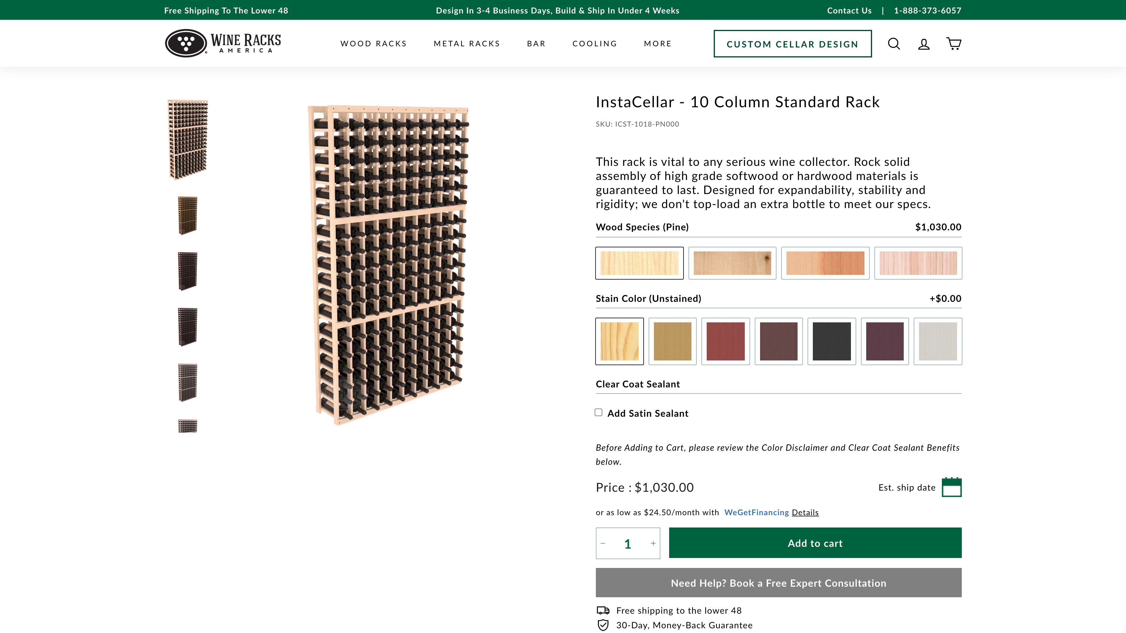 Wineracksamerica - Shopify Plus Website Development screenshot 3