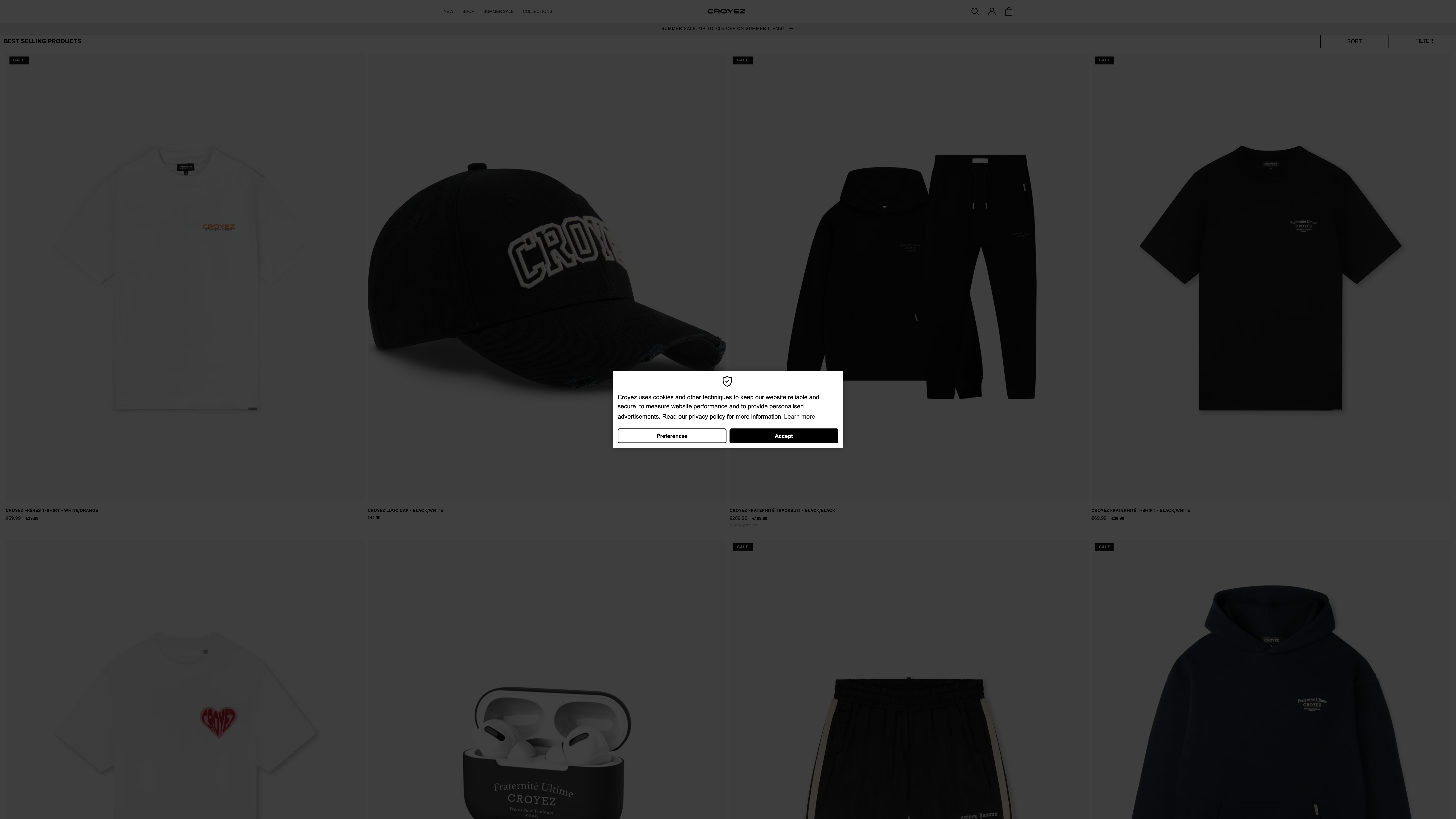 Croyez Homme - Fashion Store rebranding screenshot 2