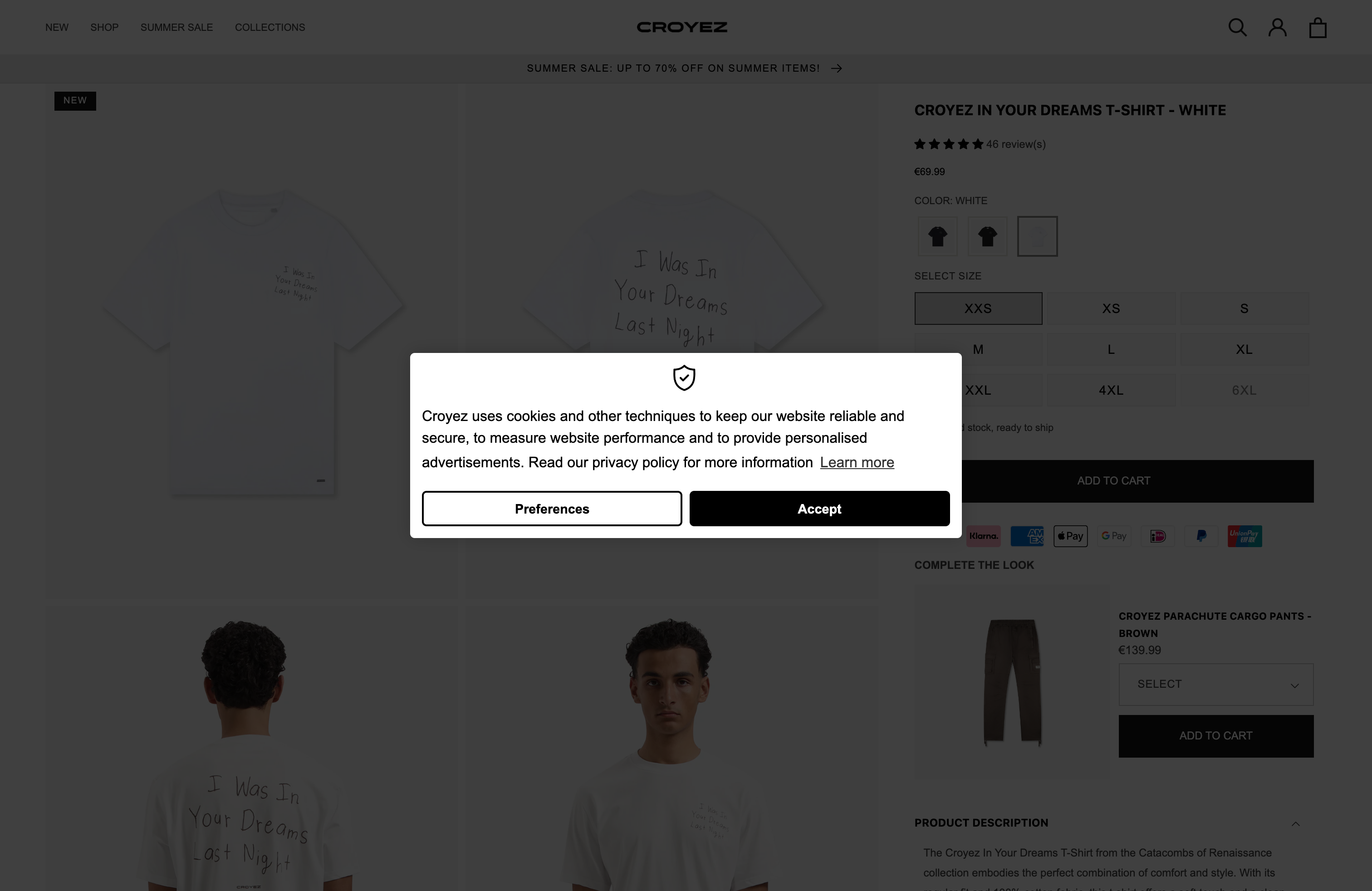 Croyez Homme - Fashion Store rebranding screenshot 3