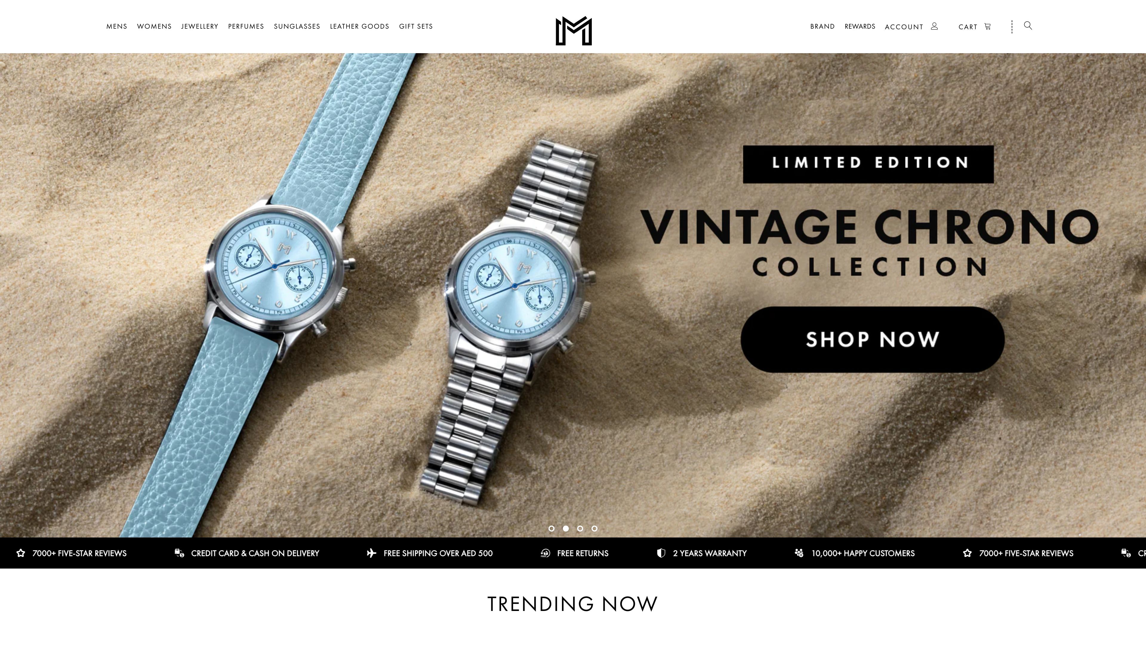 Shopify Store for Branded Watches, Jewelry, and Accessories screenshot