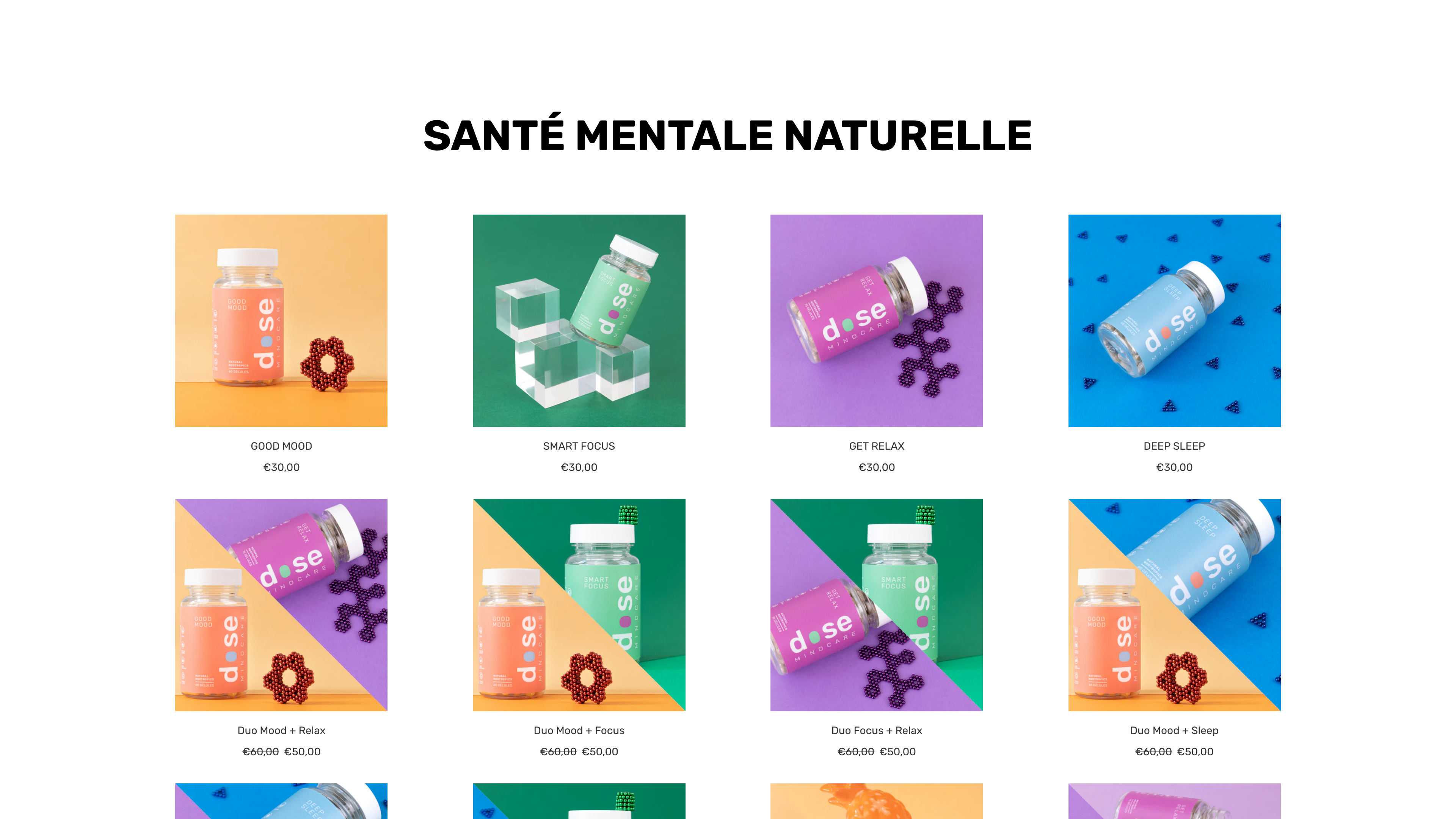 French Website focused to create an experience around the product. screenshot