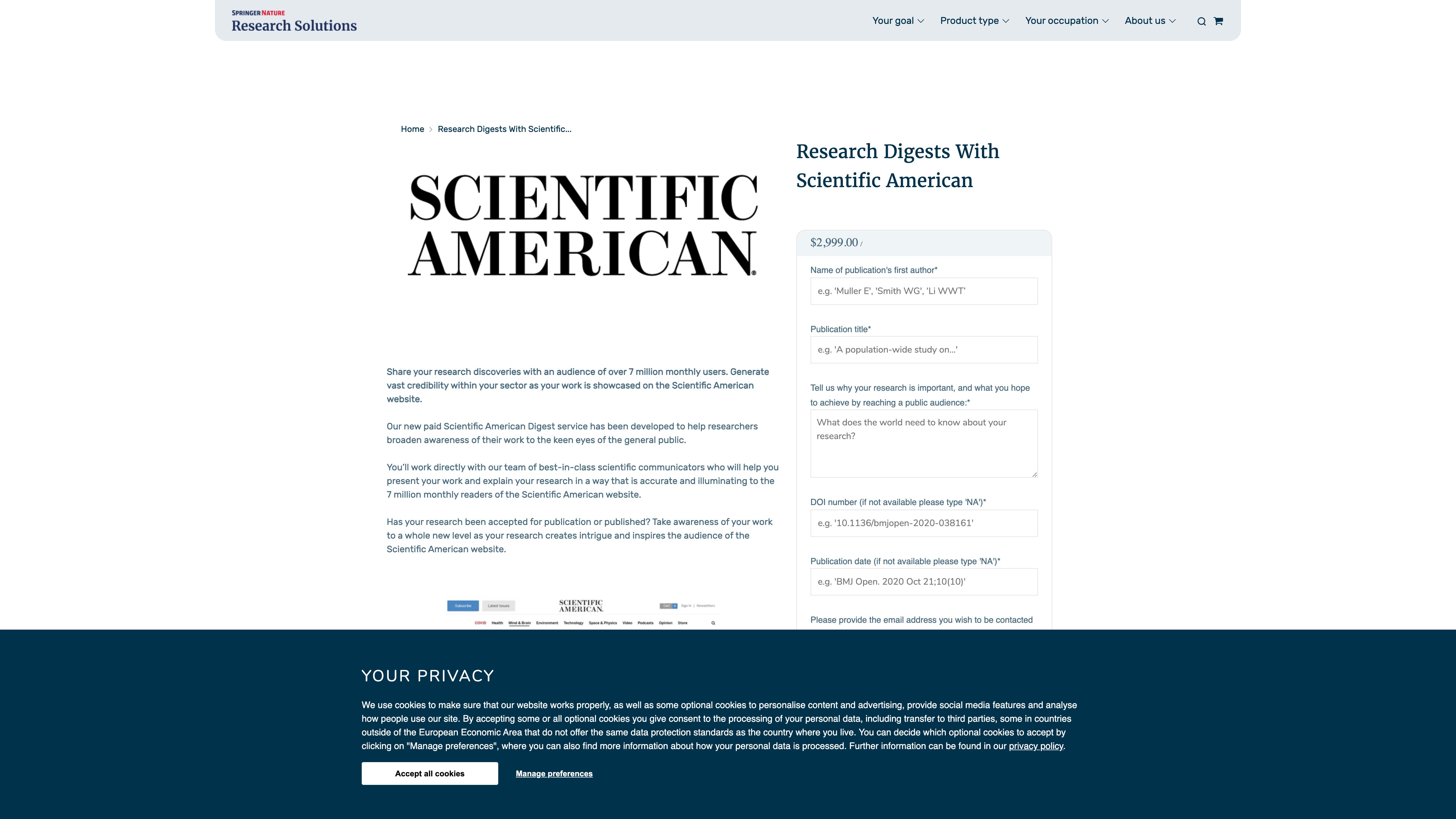 Springer Nature screenshot 3