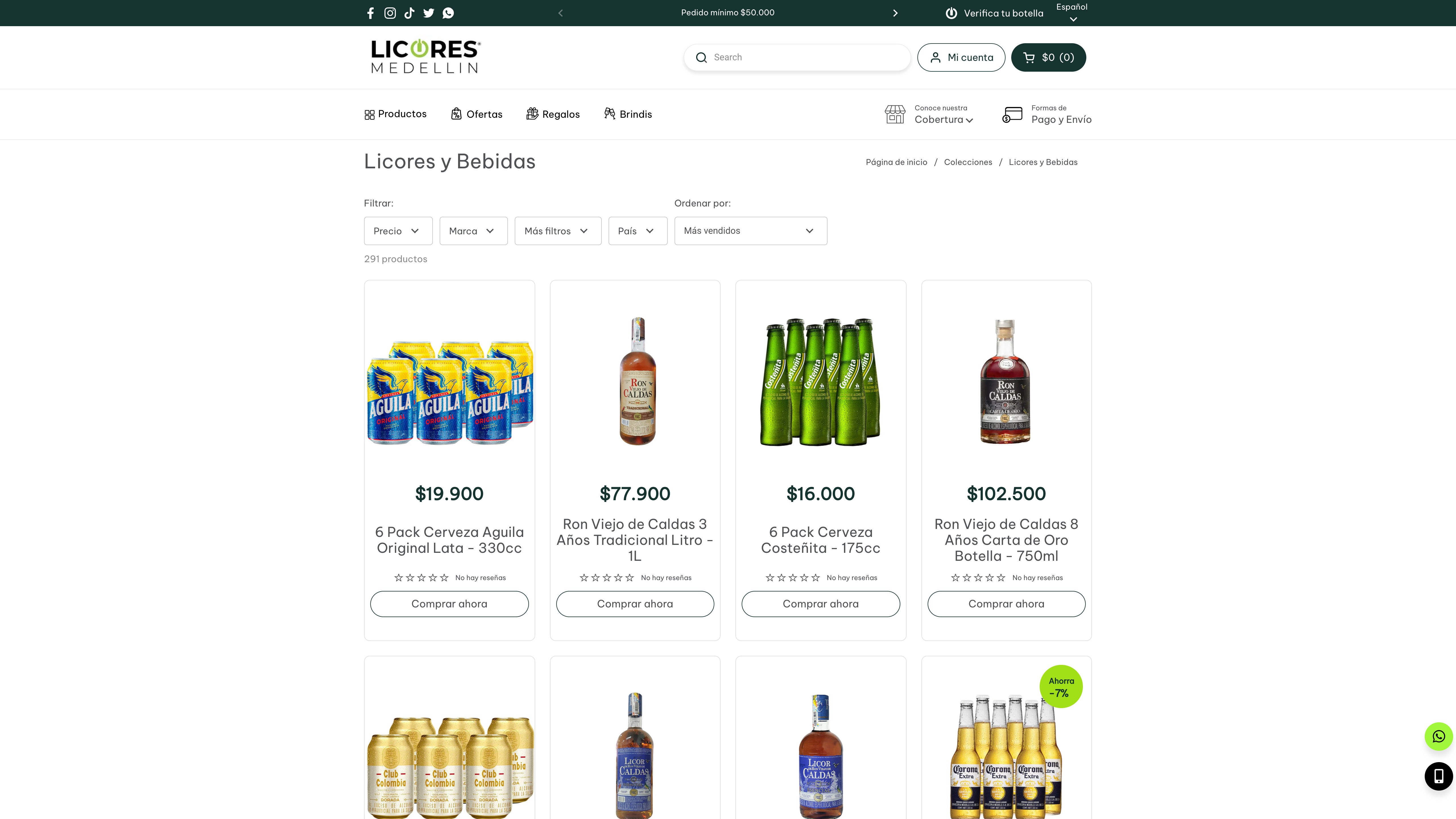 Design and Development of Virtual Store for Licores Medellín