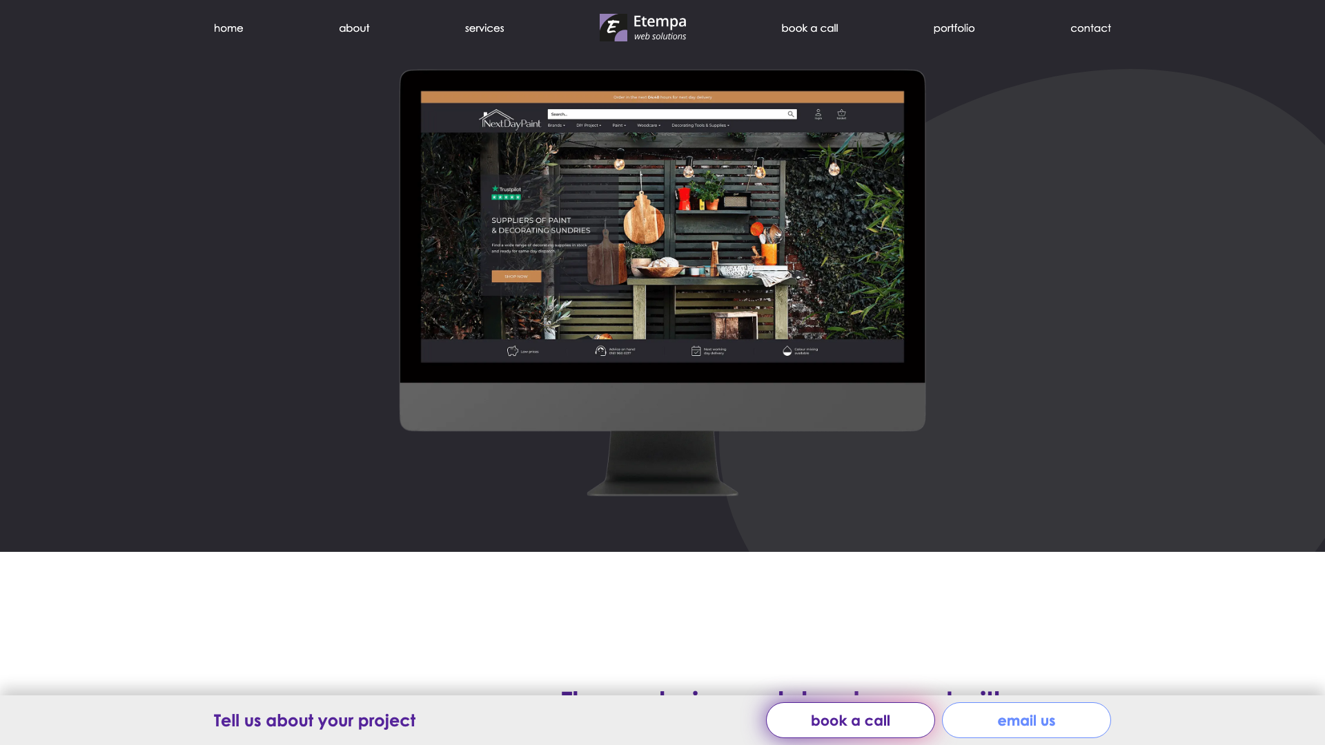 Theme Design and Development with Bespoke Shipping/Checkout App screenshot