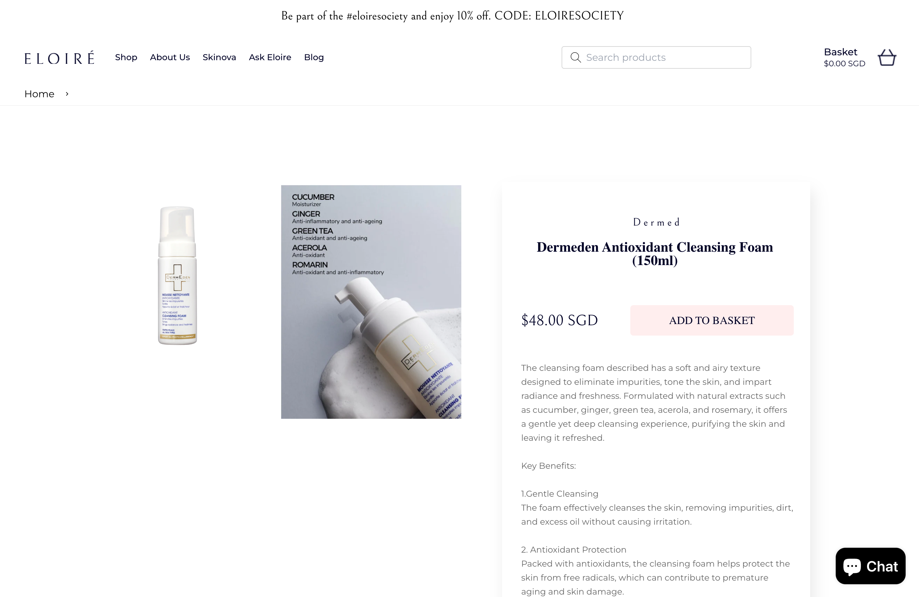Shopify Website Design and Development For Eloire screenshot