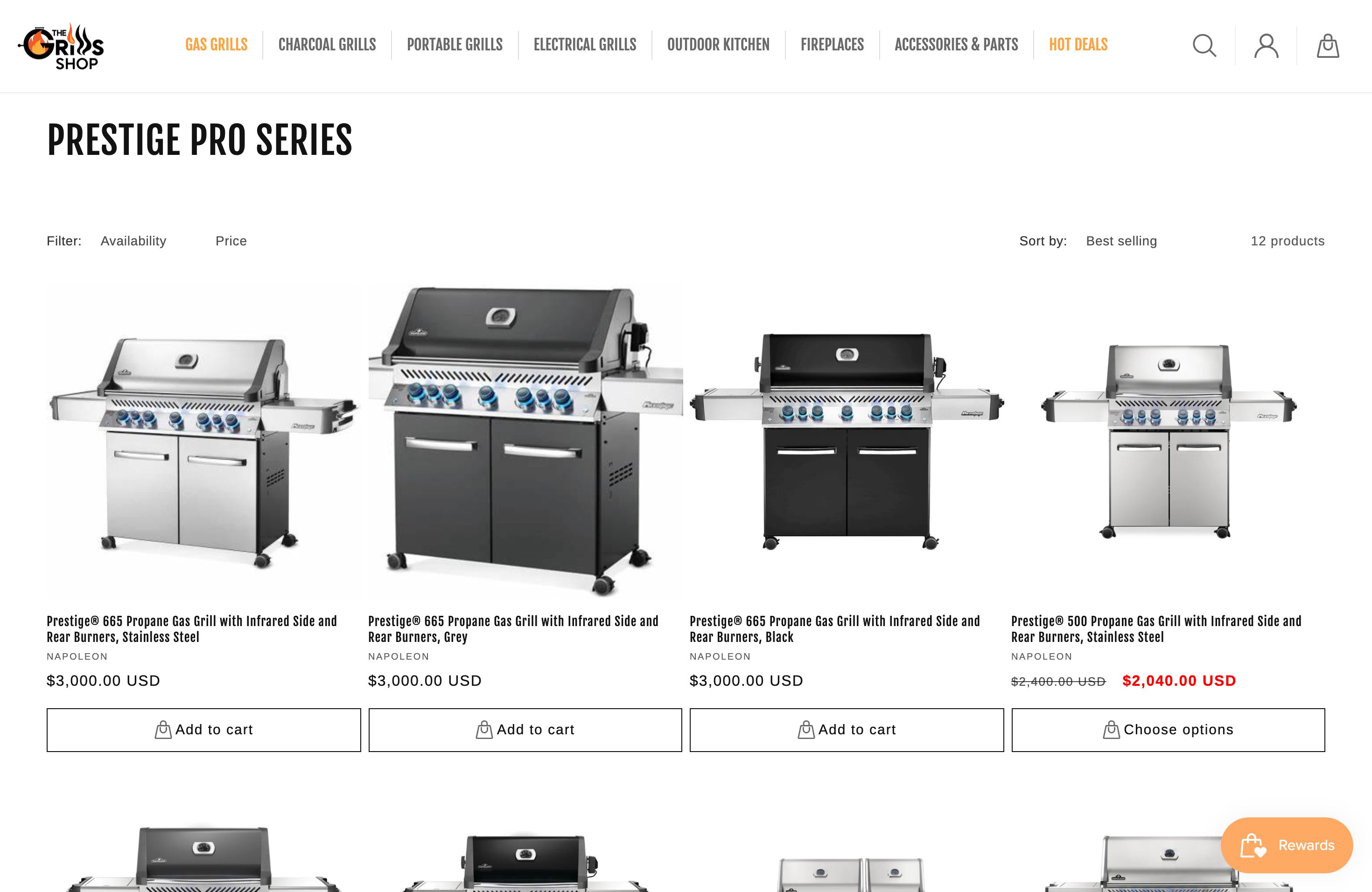 Shopify store theme design and development for Grill Shop screenshot 4