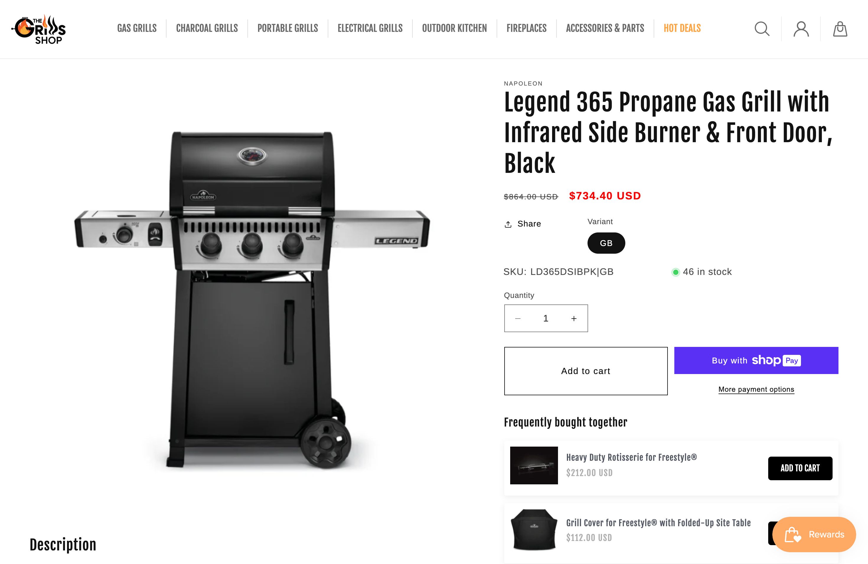 Shopify store theme design and development for Grill Shop screenshot 3