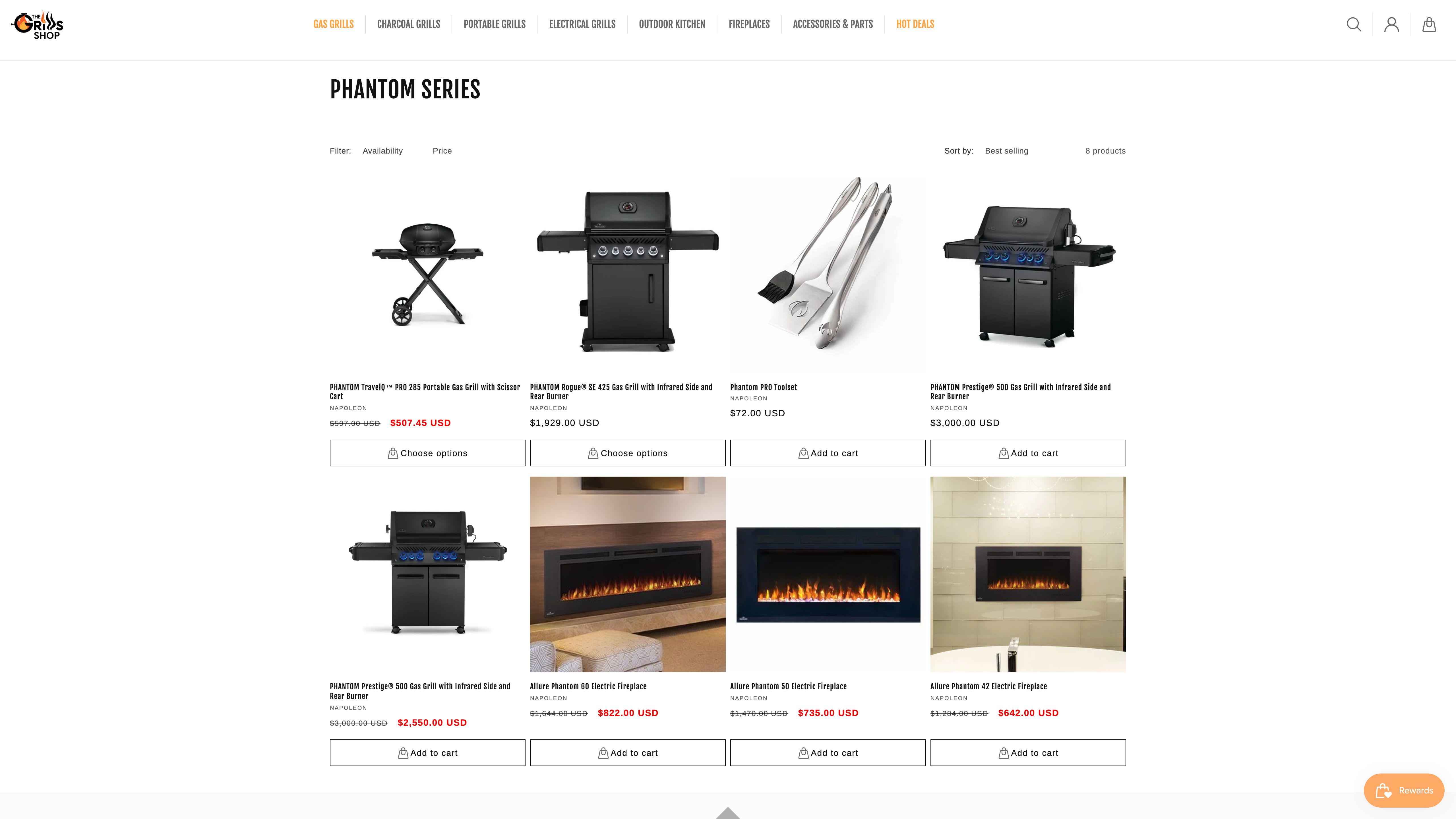 Shopify store theme design and development for Grill Shop screenshot 5