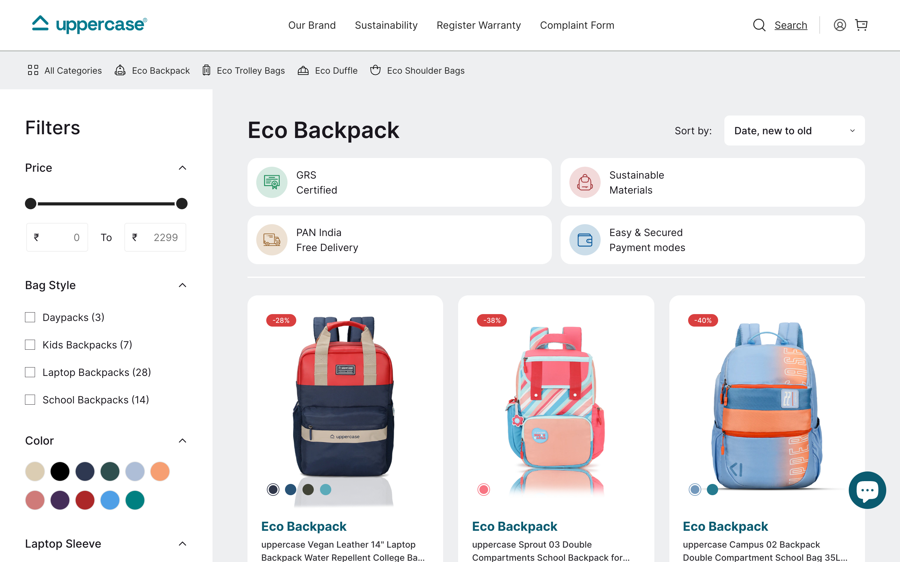 Uppercase - Eco-Friendly Travel Bags screenshot 2